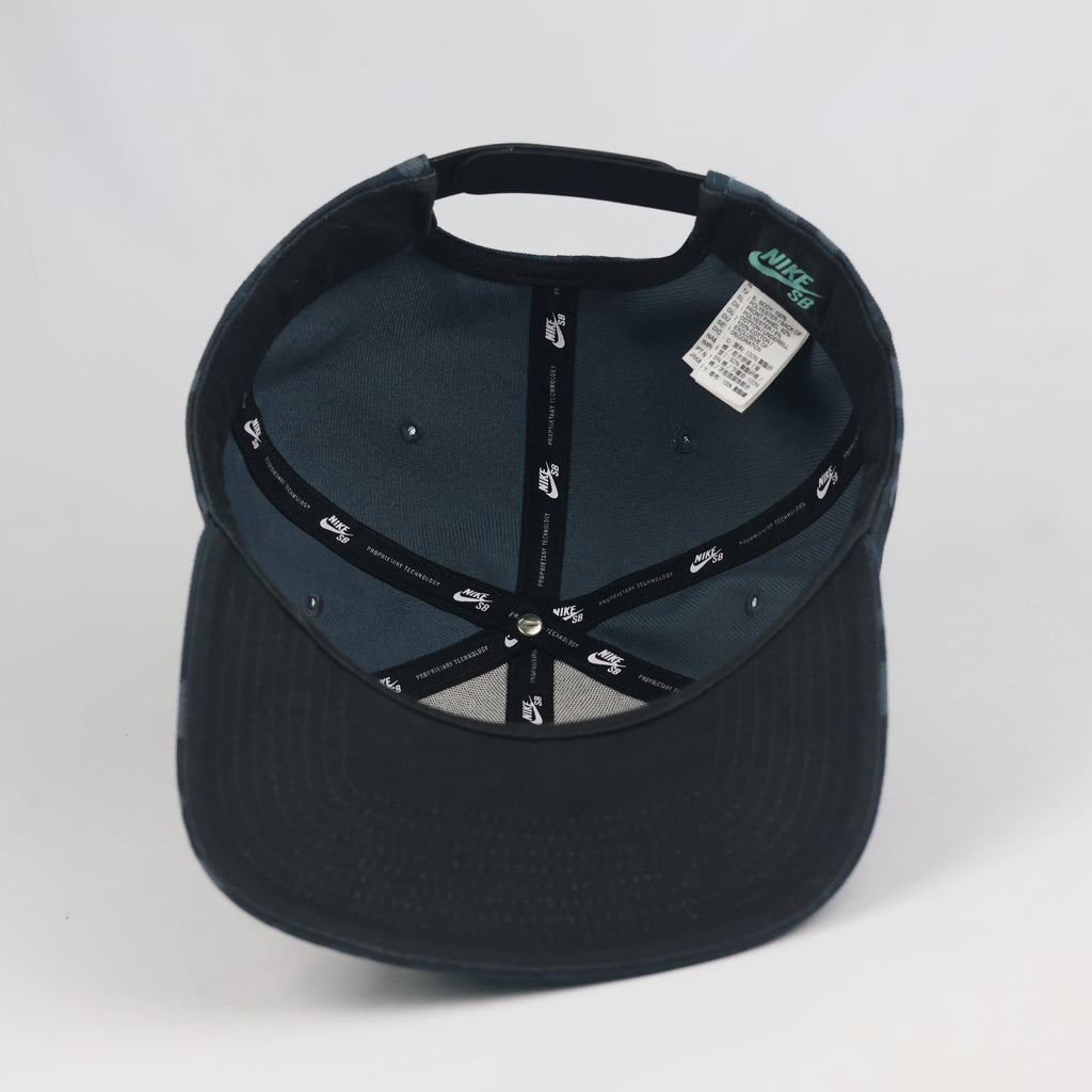 Vintage Nike SB Camo Snapback Hat | Thrifted Blue Camouflage Skate Cap