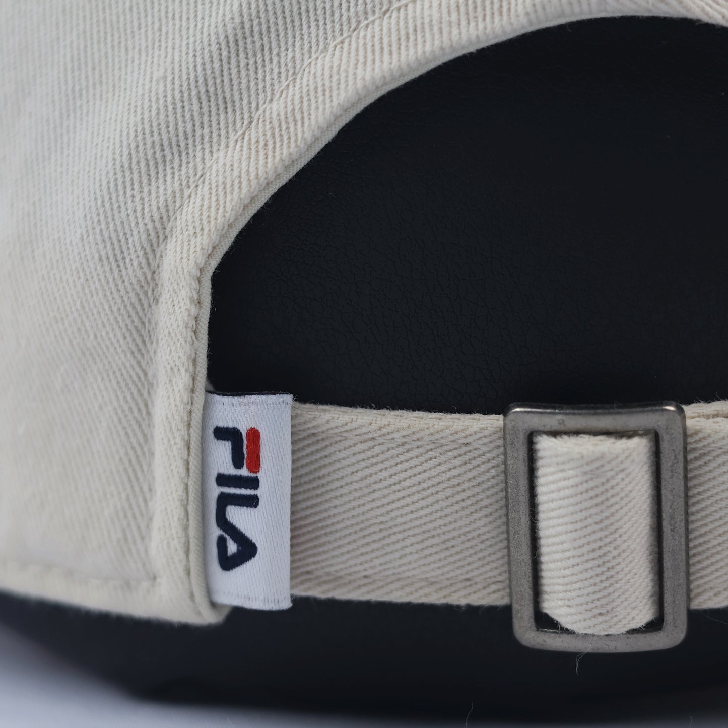 FILA Biella Italia Heritage Patch Thrifted Cap - Classic Cream Unisex Baseball Hat