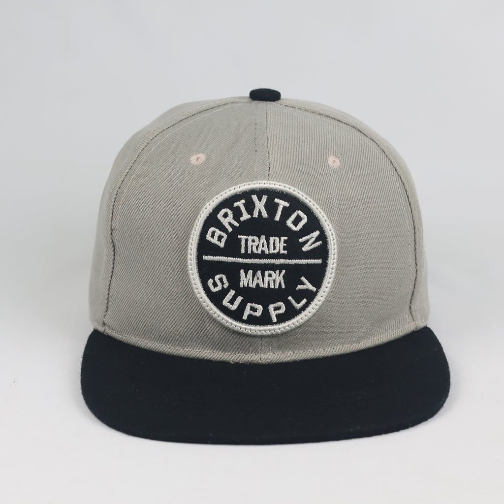 Vintage Brixton Trade Mark Supply Hat | Thrifted Grey Black Snapback Cap