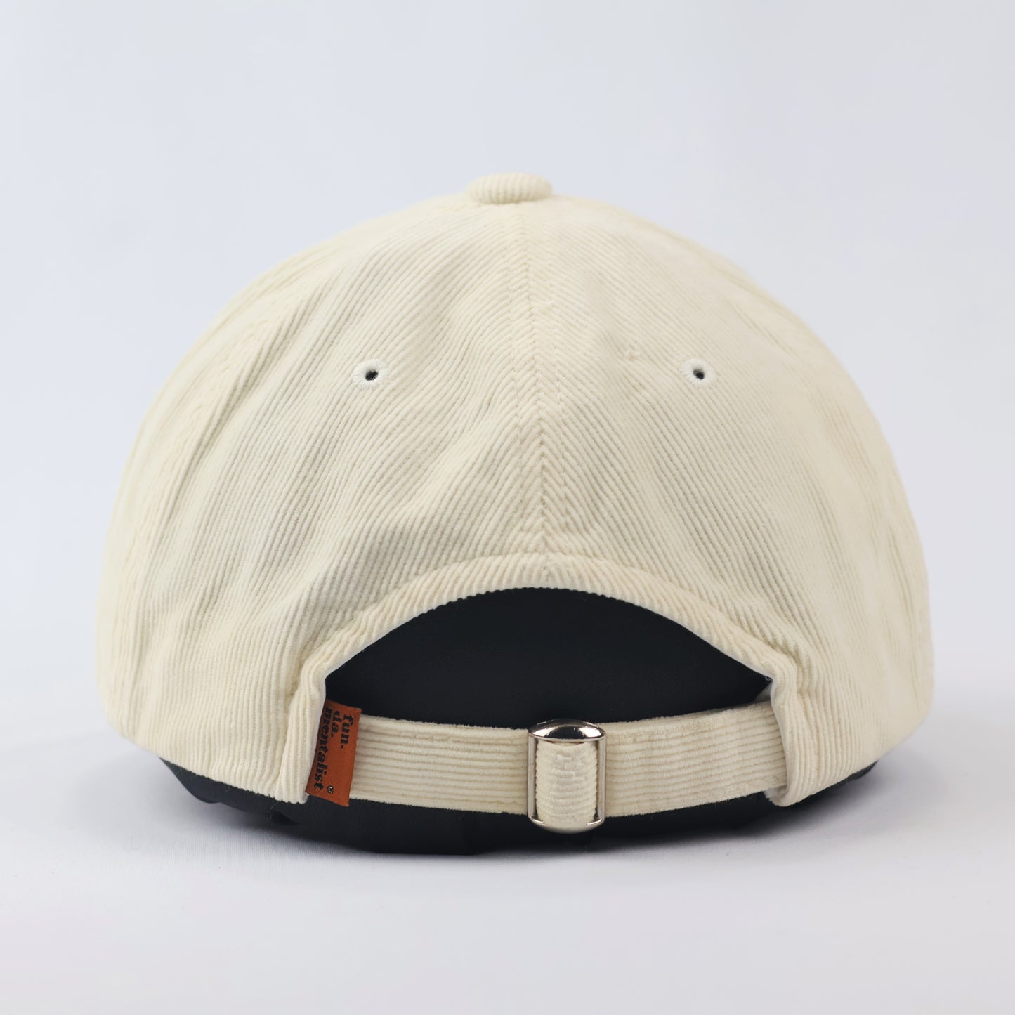 Official fun.da.mentalist Corduroy Dad Thrifted Hat - Cream Beige Unisex Sport Cap