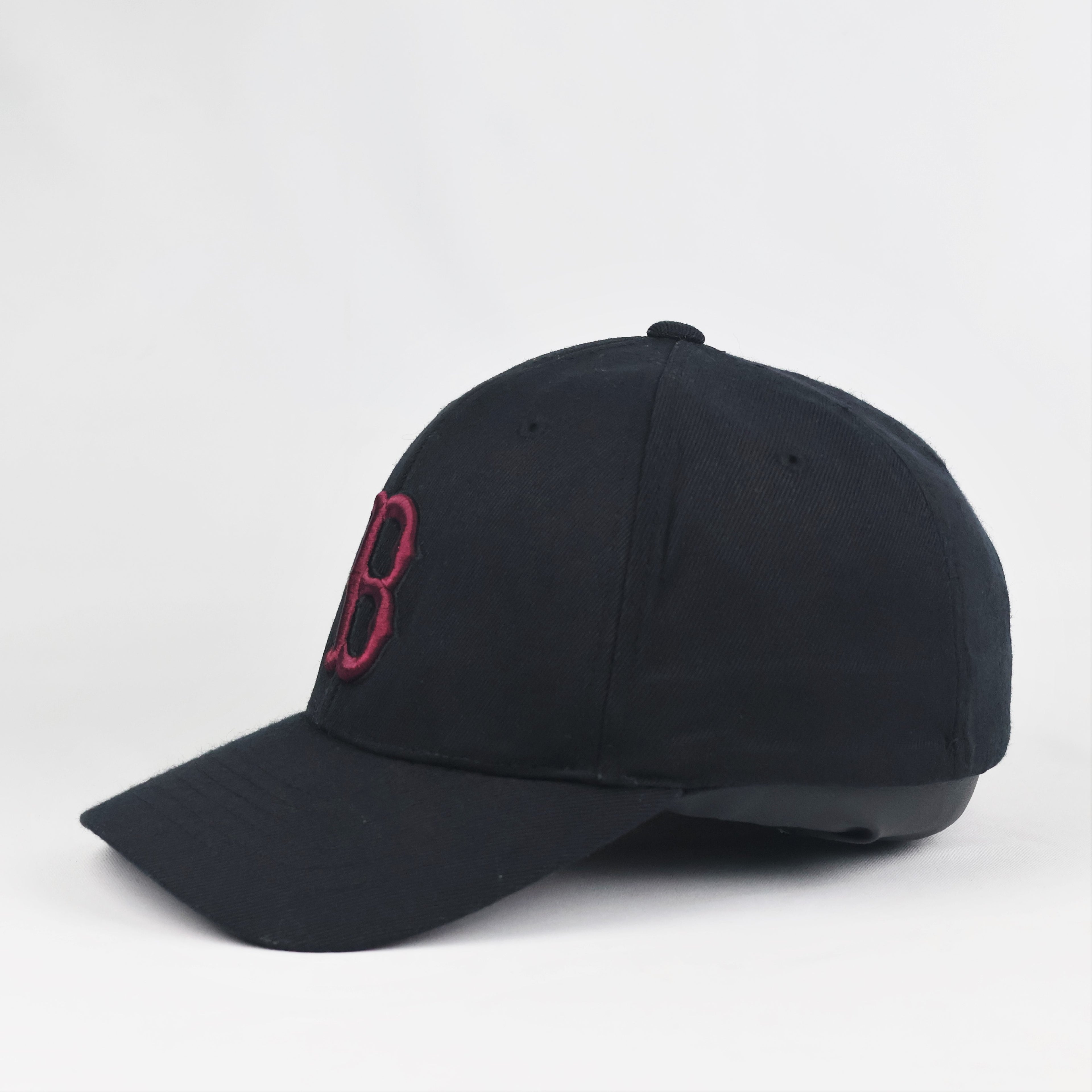 Vintage Boston Red Sox Flexfit Hat | Thrifted Black & Maroon MLB Cap XS-S
