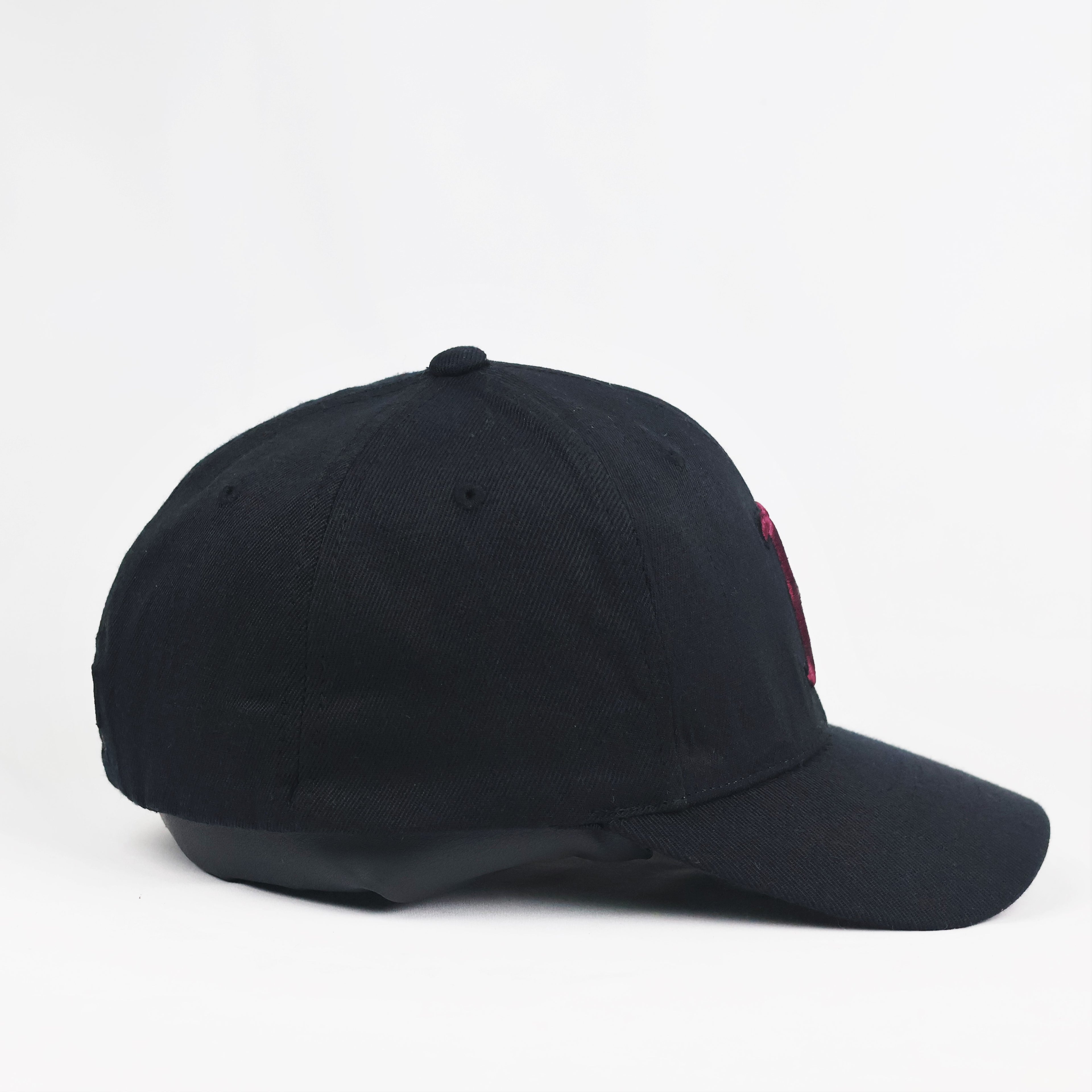 Vintage Boston Red Sox Flexfit Hat | Thrifted Black & Maroon MLB Cap XS-S