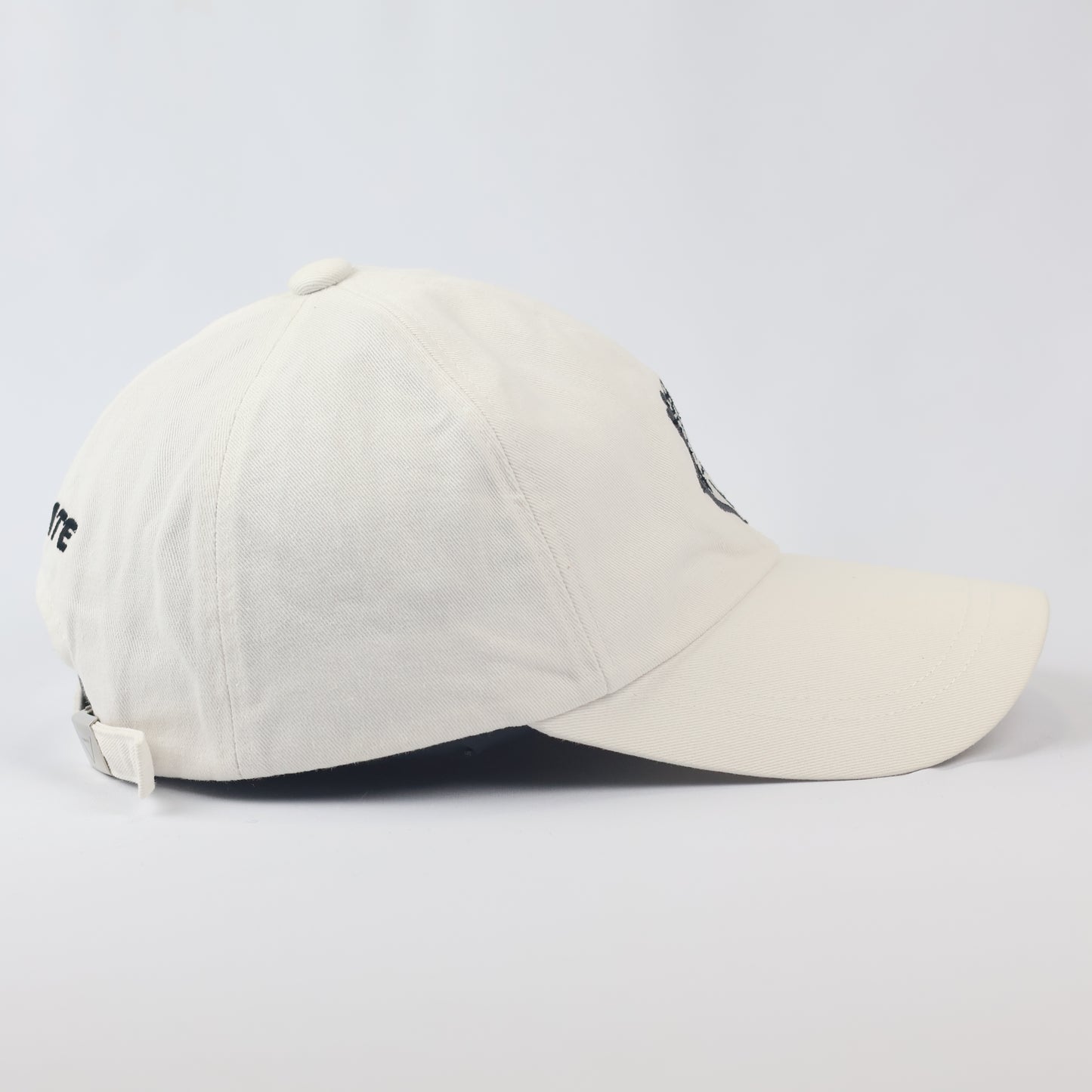 Vibrate Korea Signature Finger Logo Thrifted Cap - Premium White Streetwear Hat