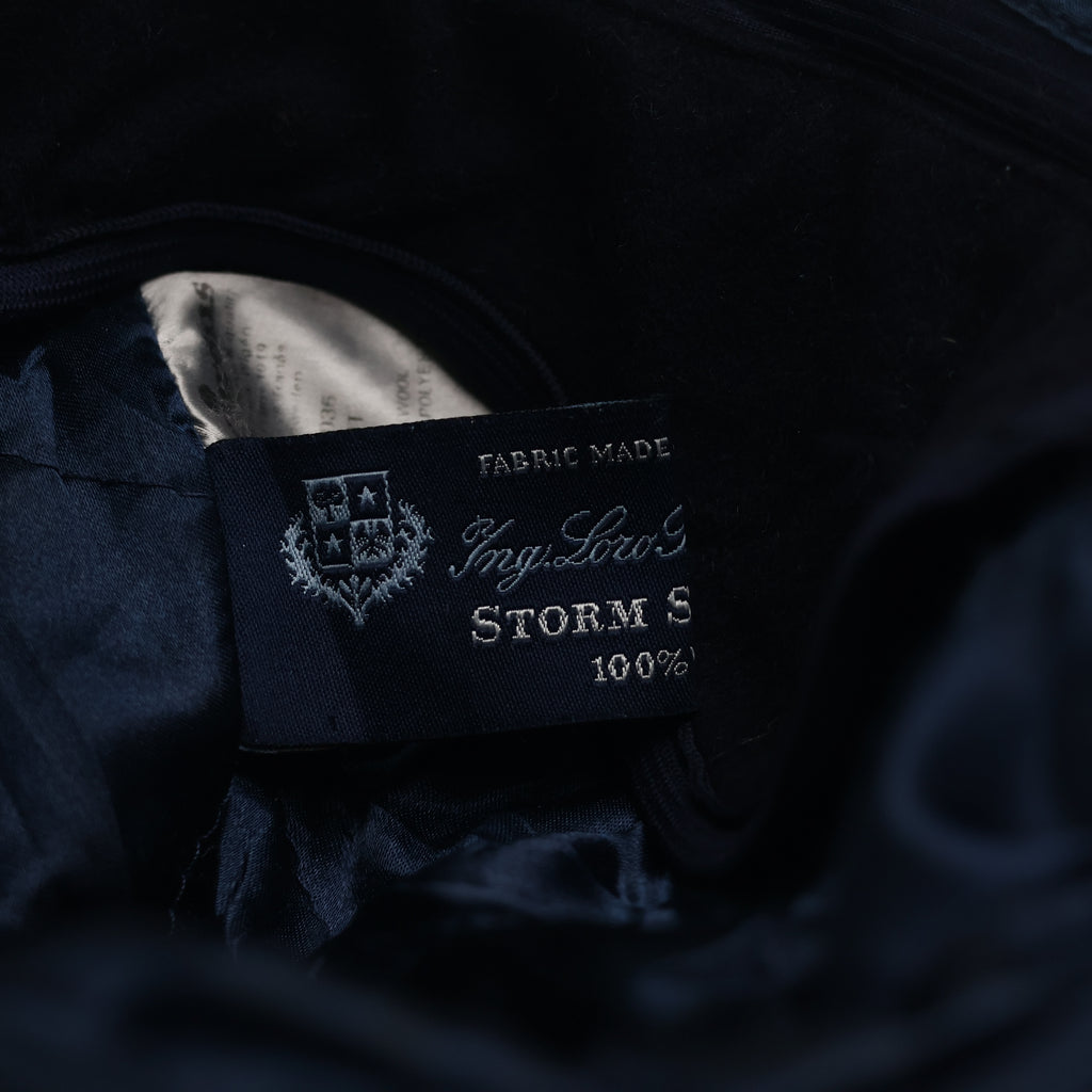 Thrifted Wigéns Dark Navy Wool Loro Piana Baseball Cap (Size 57–58 cm) | 10847