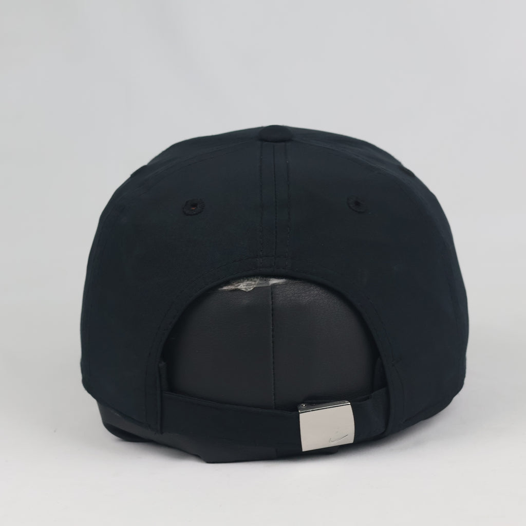 Vintage Nike Dri-FIT Club Cap | Thrifted Black Metal Swoosh Strapback Hat