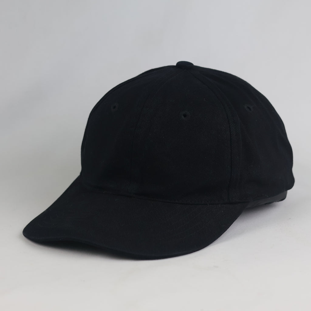 Thrifted New Wave Black Cotton Strapback Cap with Back Patch (Size 57–58 cm) | 10836