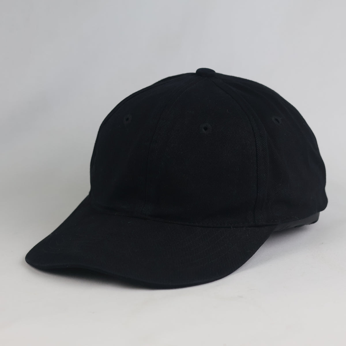 Thrifted New Wave Black Cotton Strapback Cap with Back Patch (Size 57–58 cm) | 10836