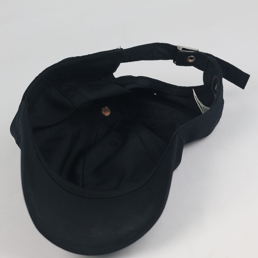 Vintage Nike Dri-FIT Club Cap | Thrifted Black Metal Swoosh Strapback Hat