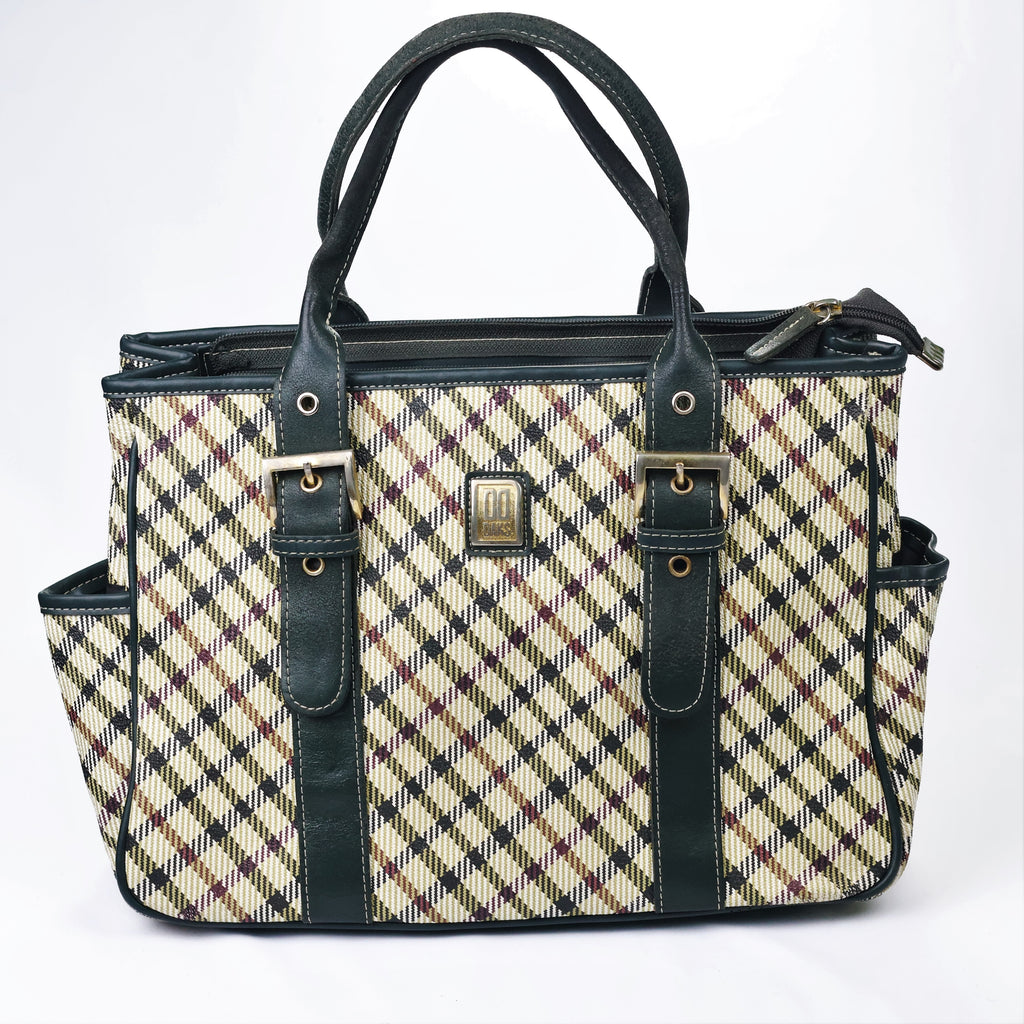 Authentic DAKS British Heritage Plaid Thrifted Tote - Men's Luxury Handbag