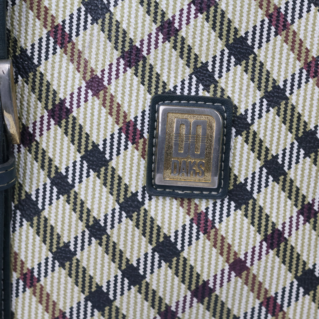 Authentic DAKS British Heritage Plaid Thrifted Tote - Men's Luxury Handbag