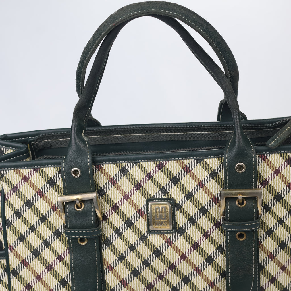 Authentic DAKS British Heritage Plaid Thrifted Tote - Men's Luxury Handbag