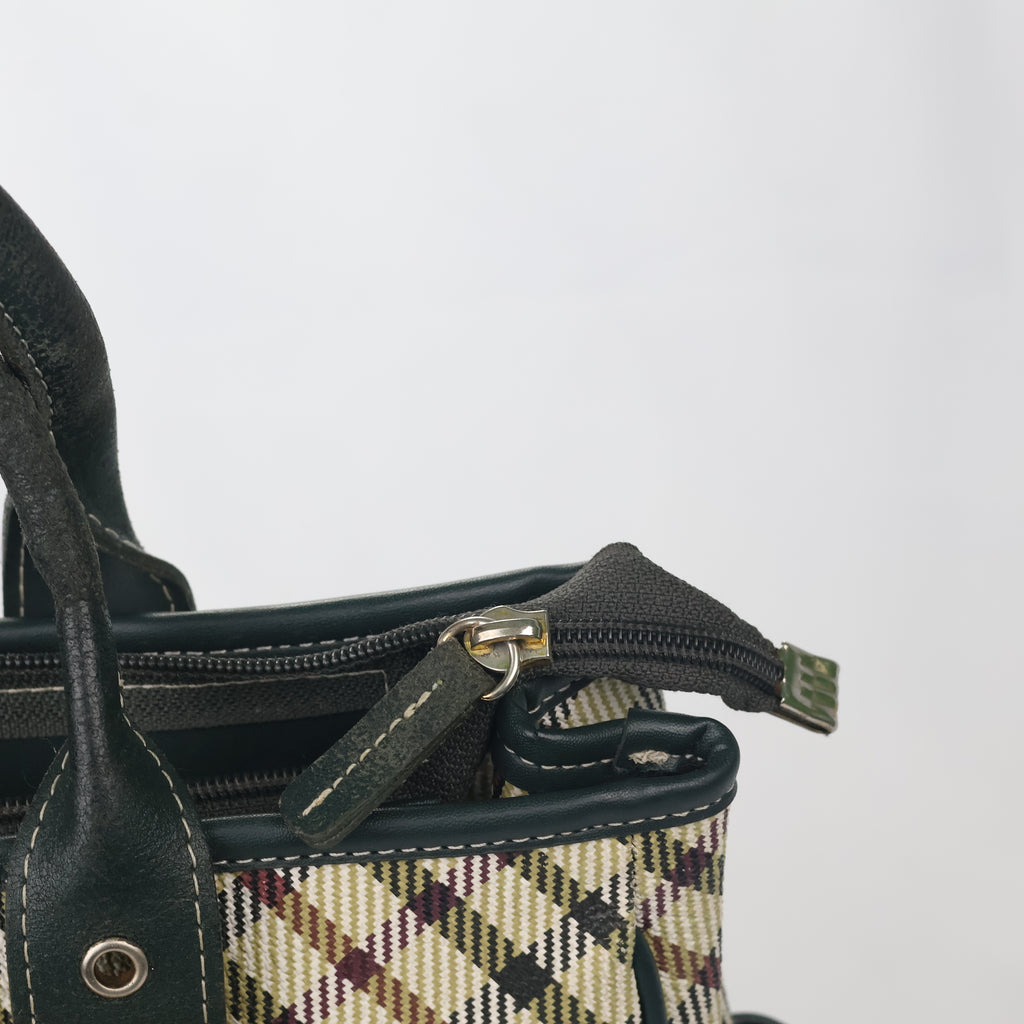 Authentic DAKS British Heritage Plaid Thrifted Tote - Men's Luxury Handbag