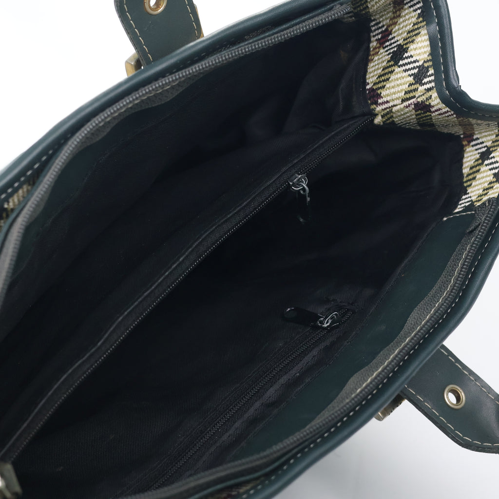 Authentic DAKS British Heritage Plaid Thrifted Tote - Men's Luxury Handbag
