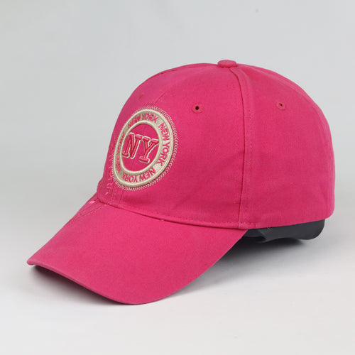 Robin Ruth New York Baseball Cap - Thrifted Hot Pink Cotton Travel Souvenir Hat