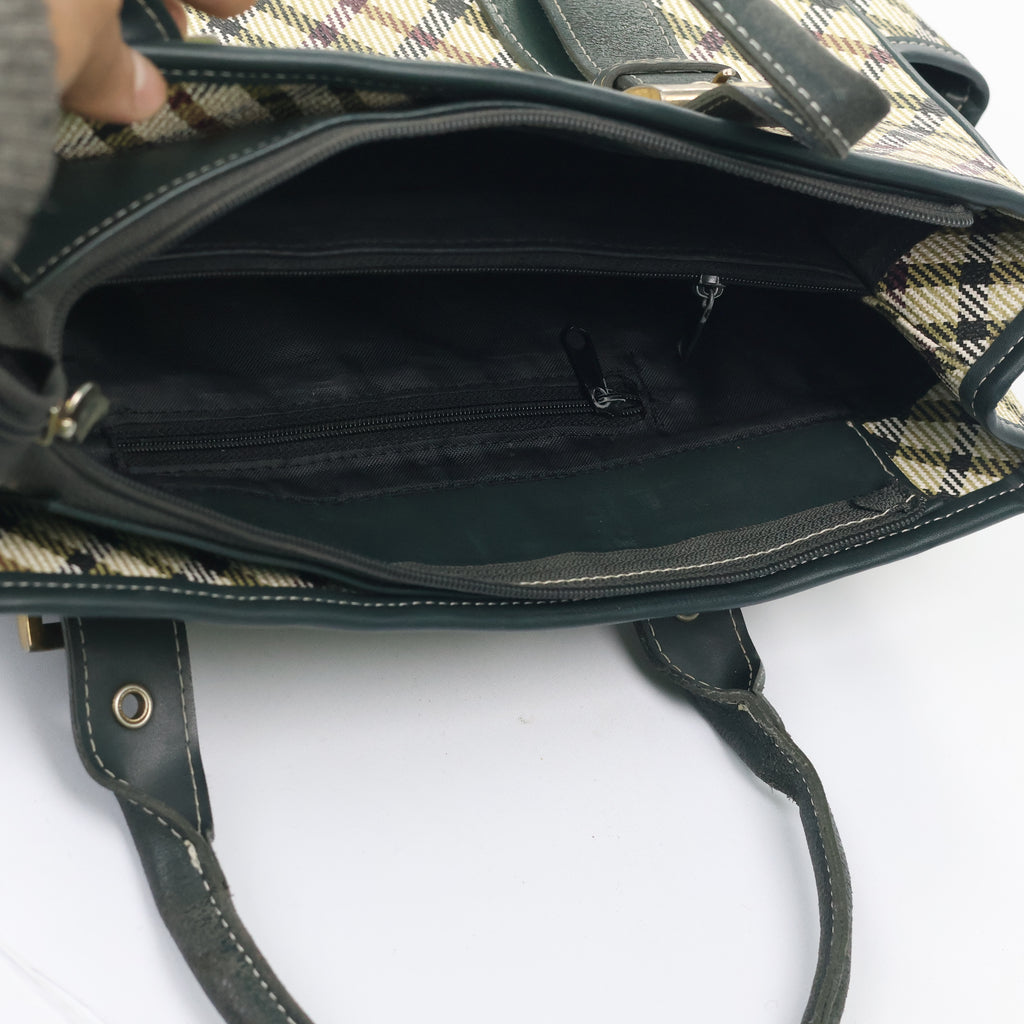 Authentic DAKS British Heritage Plaid Thrifted Tote - Men's Luxury Handbag