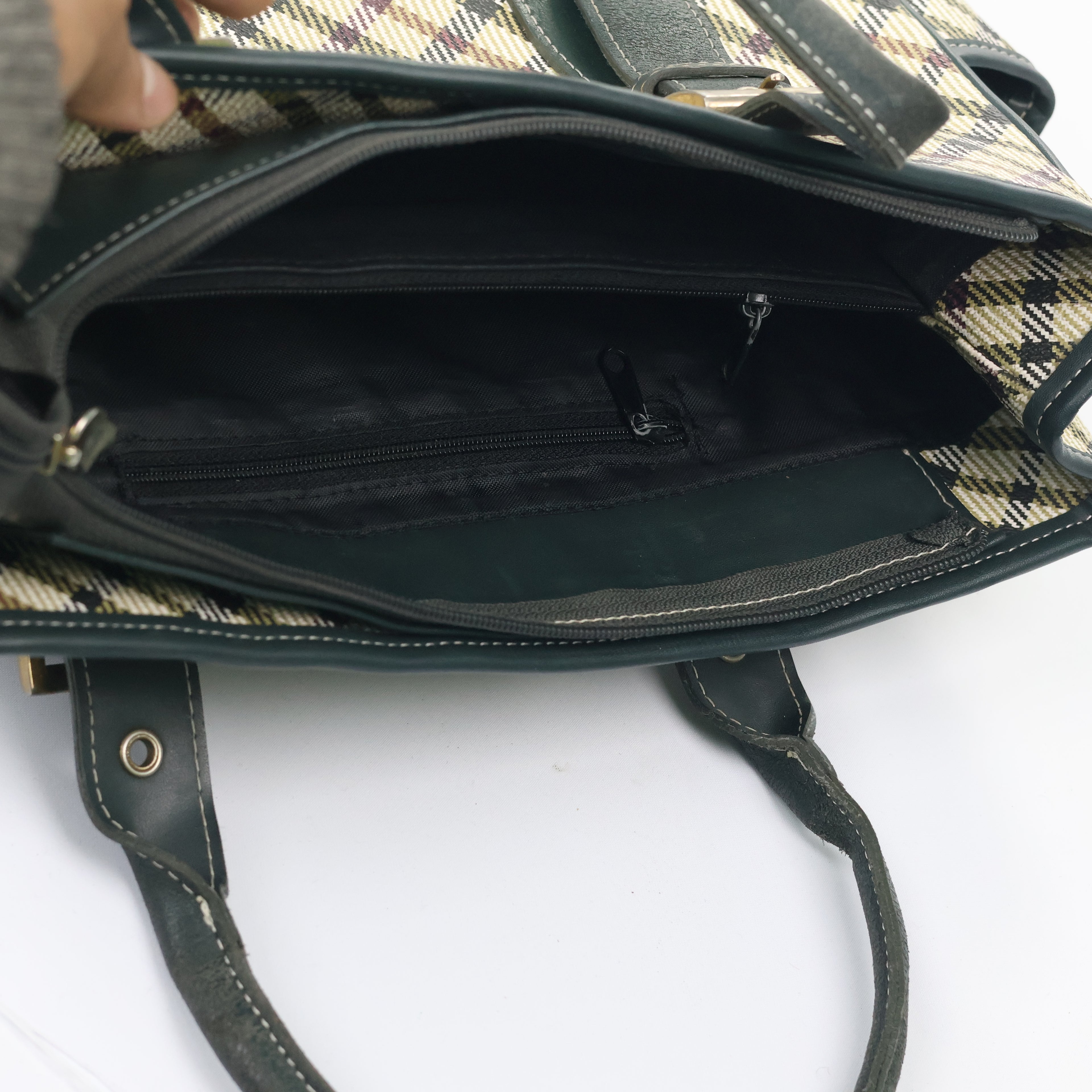 Authentic DAKS British Heritage Plaid Thrifted Tote - Men's Luxury Handbag