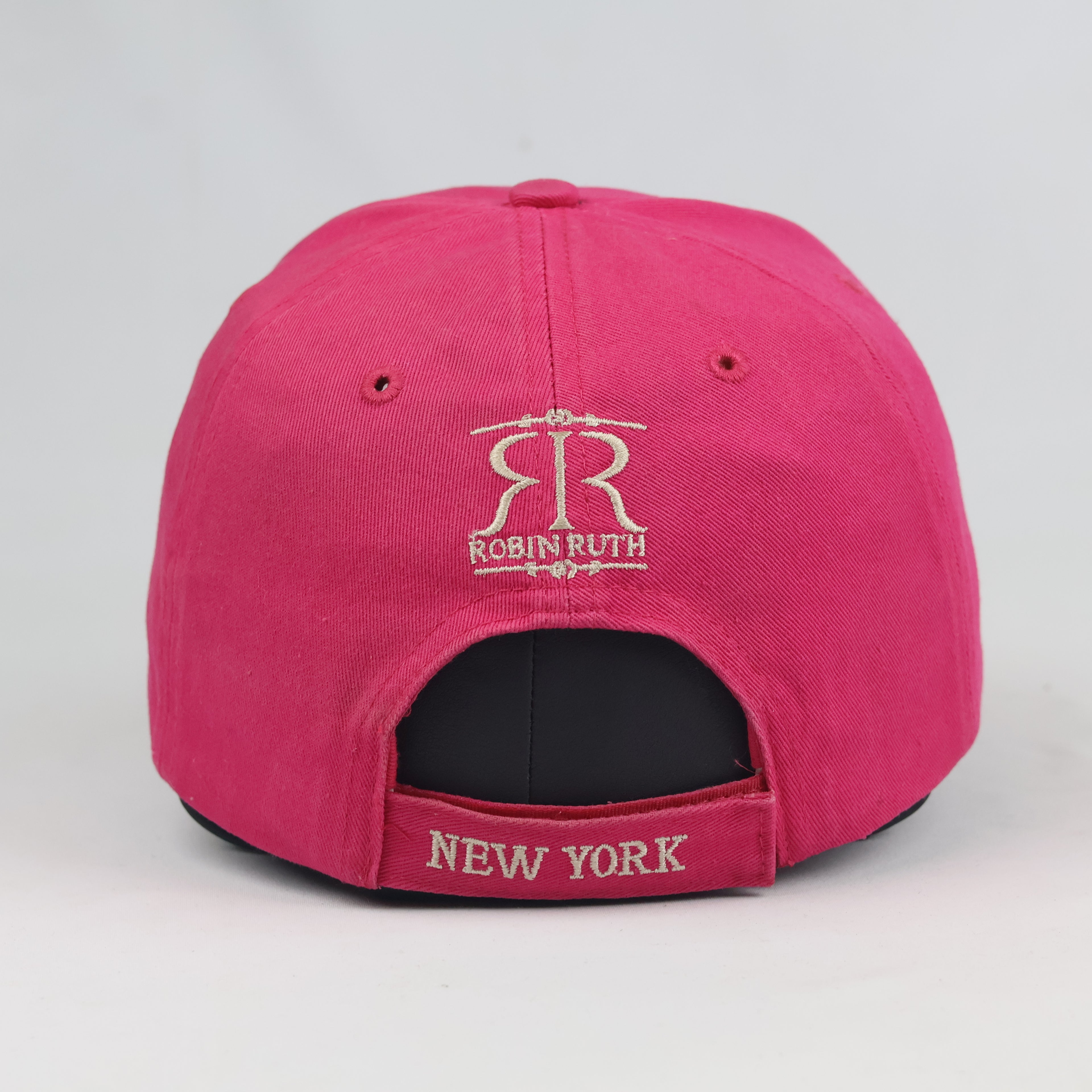 Robin Ruth New York Baseball Cap - Thrifted Hot Pink Cotton Travel Souvenir Hat