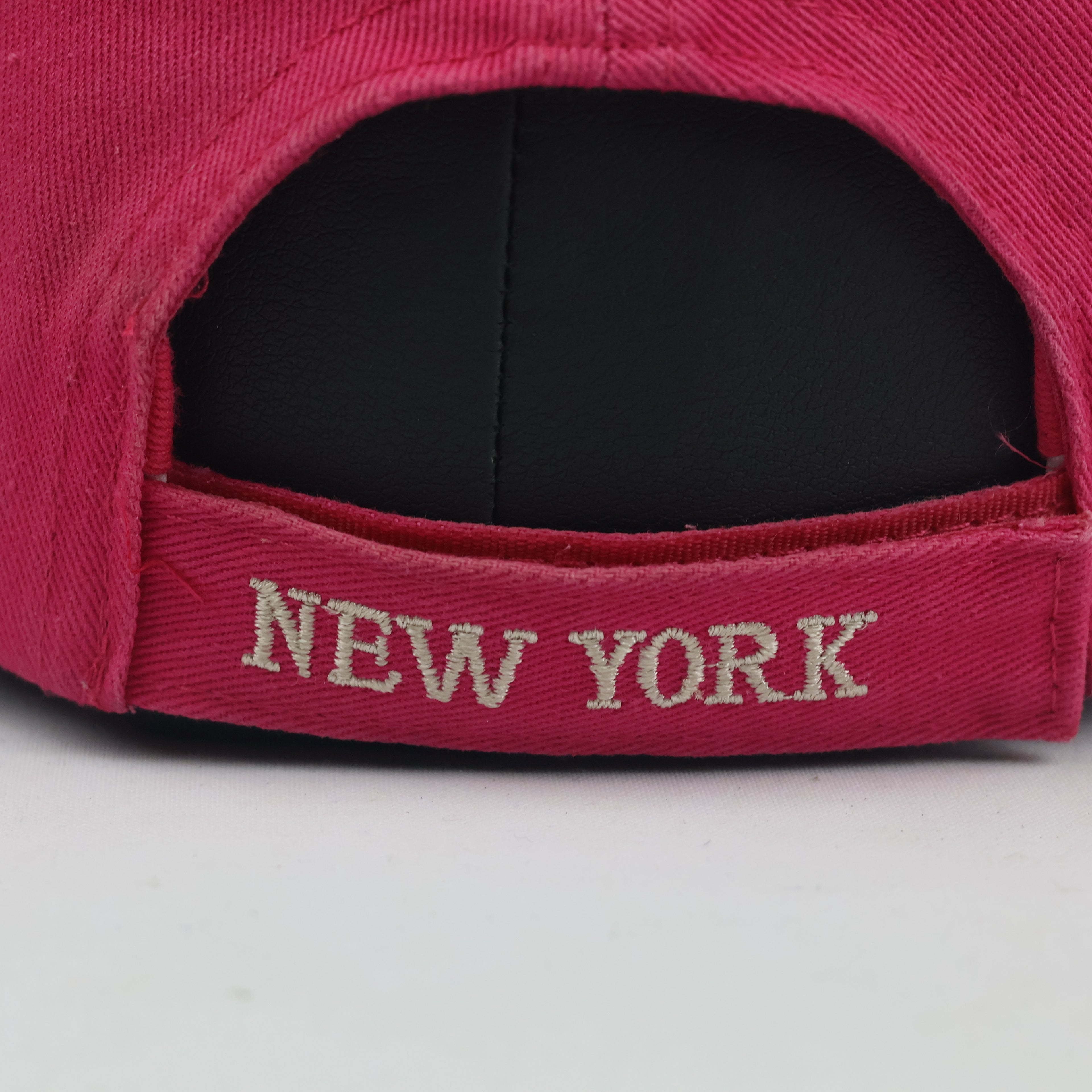 Robin Ruth New York Baseball Cap - Thrifted Hot Pink Cotton Travel Souvenir Hat