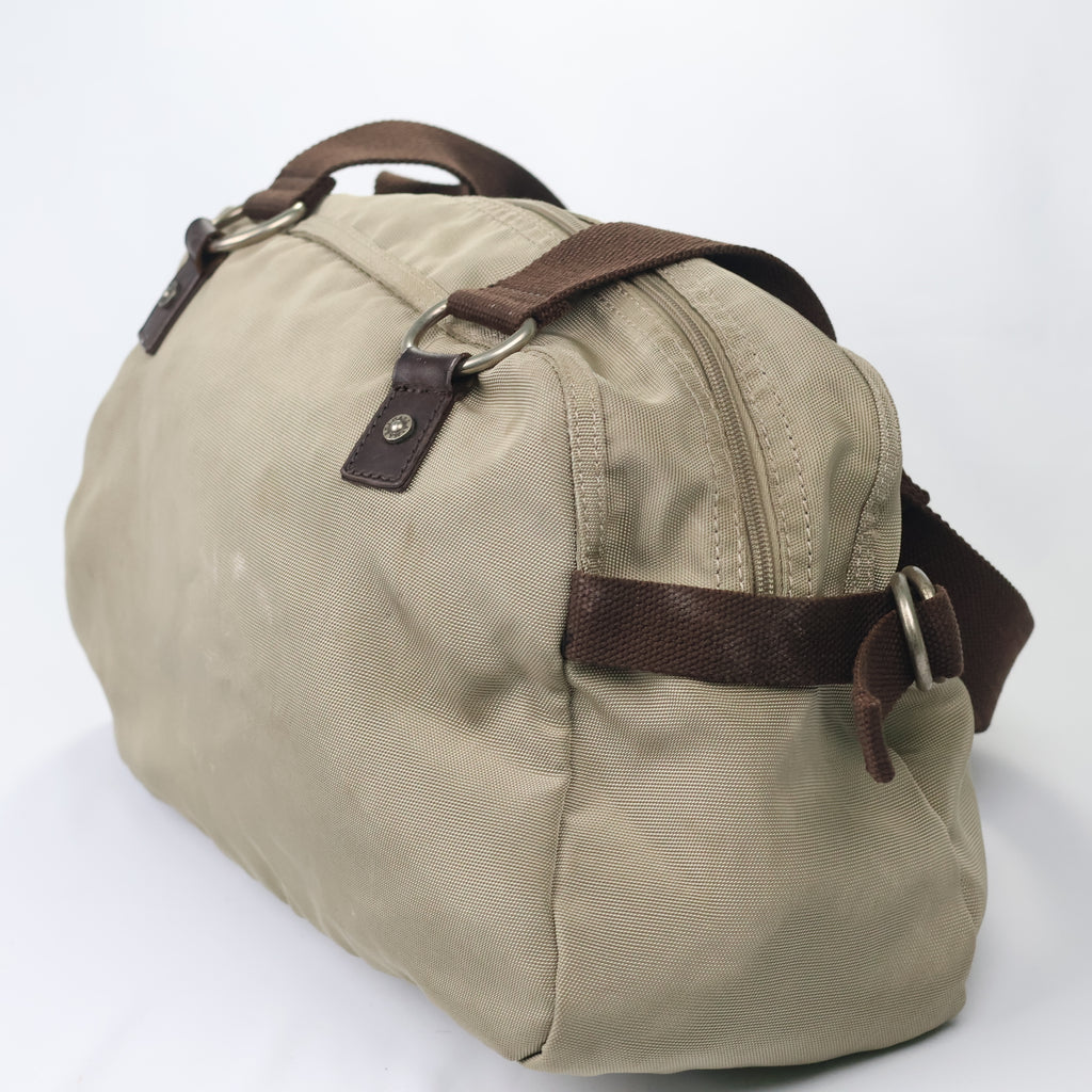 Authentic La Martina Argentina Polo Thrifted Bag - Rugged Canvas & Leather Trim