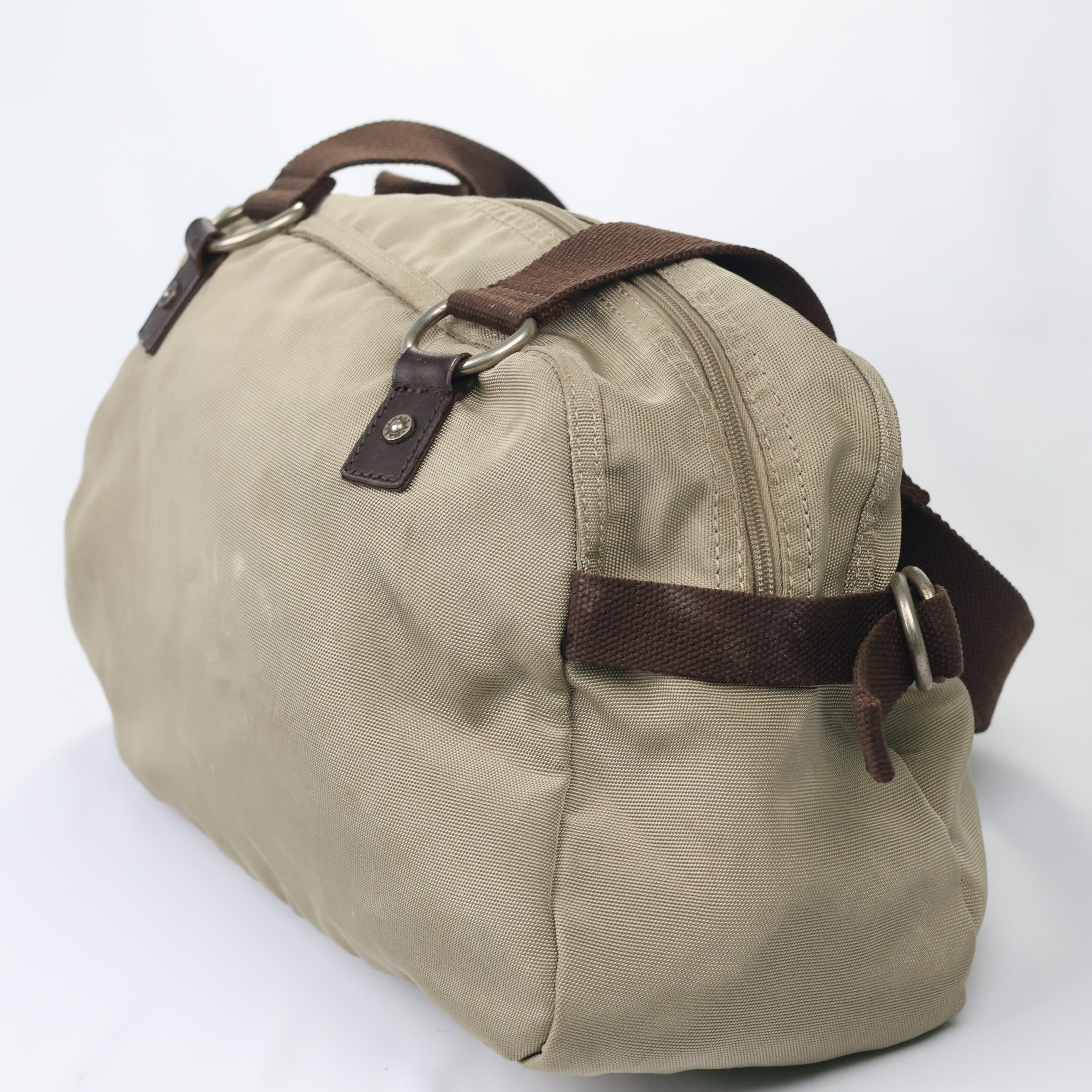 Authentic La Martina Argentina Polo Thrifted Bag - Rugged Canvas & Leather Trim
