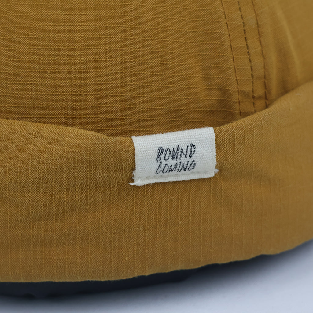 Mustard Yellow Brimless Sailor Cap - Adjustable Cotton Twill Docker Hat