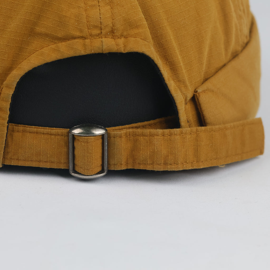 Mustard Yellow Brimless Sailor Cap - Adjustable Cotton Twill Docker Hat