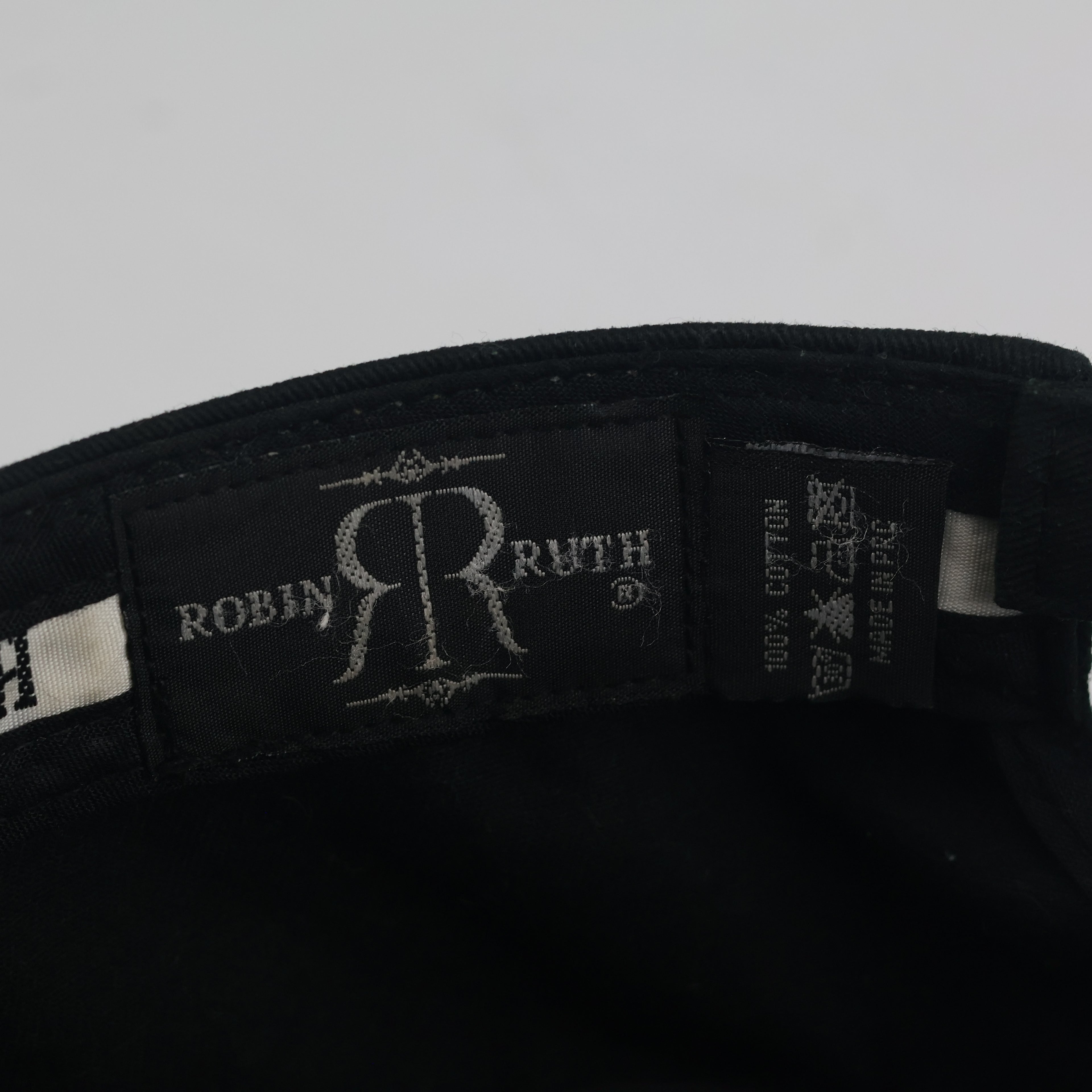 Vintage Robin Ruth Aruba Cadet Hat | Thrifted Black All-Over Print Military Cap