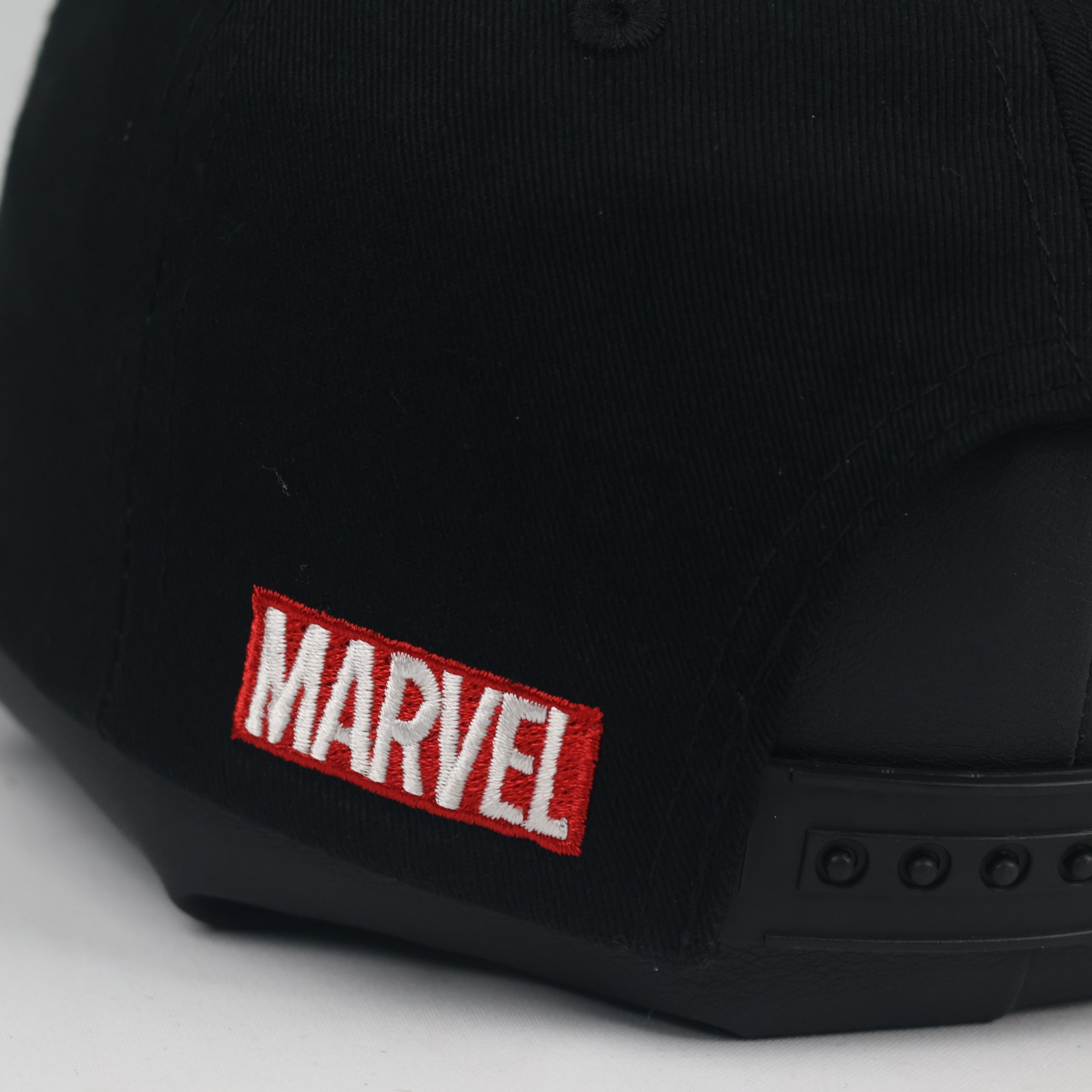 Vintage Marvel Globe Snapback Hat | Thrifted Black Red Comic Box Logo Cap