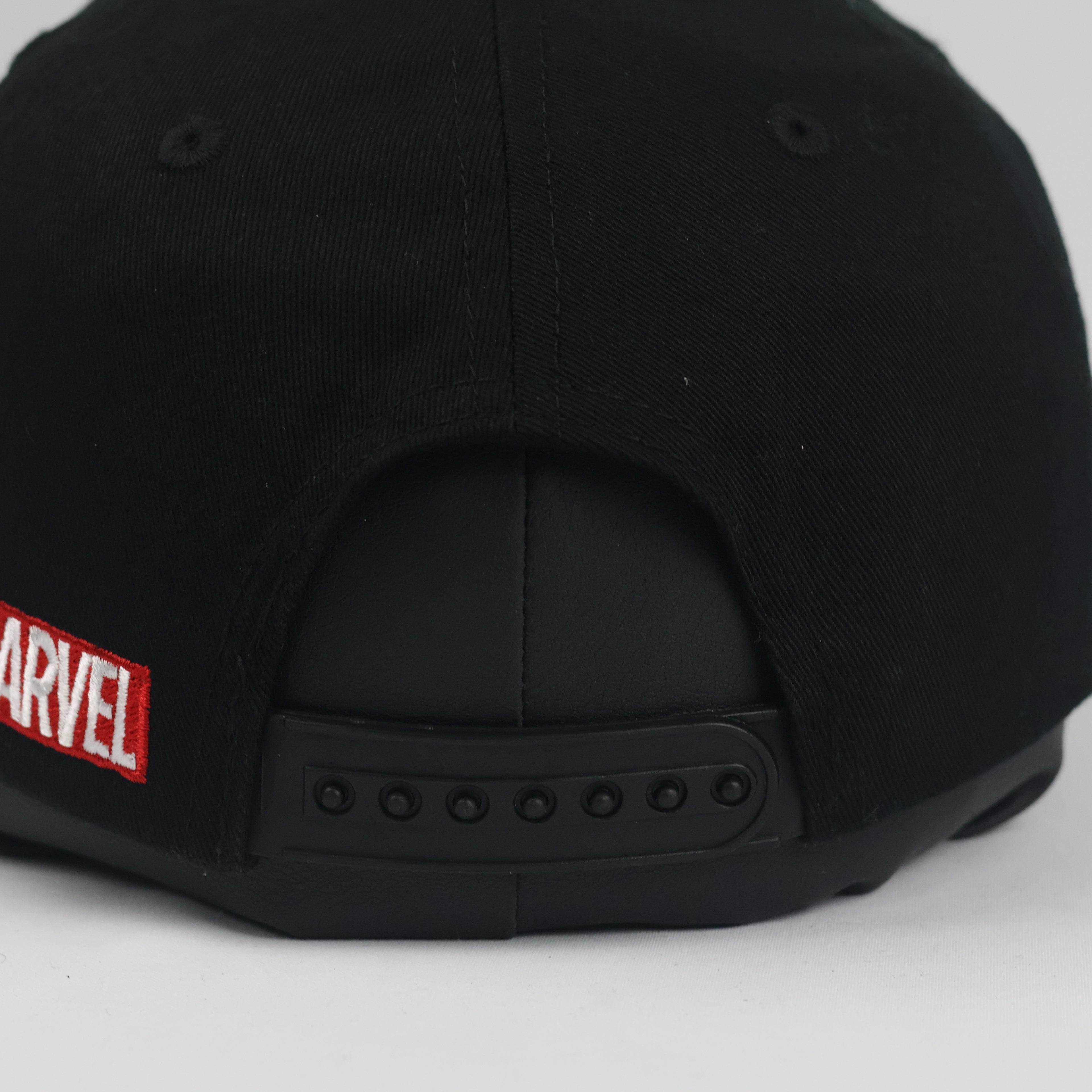 Vintage Marvel Globe Snapback Hat | Thrifted Black Red Comic Box Logo Cap