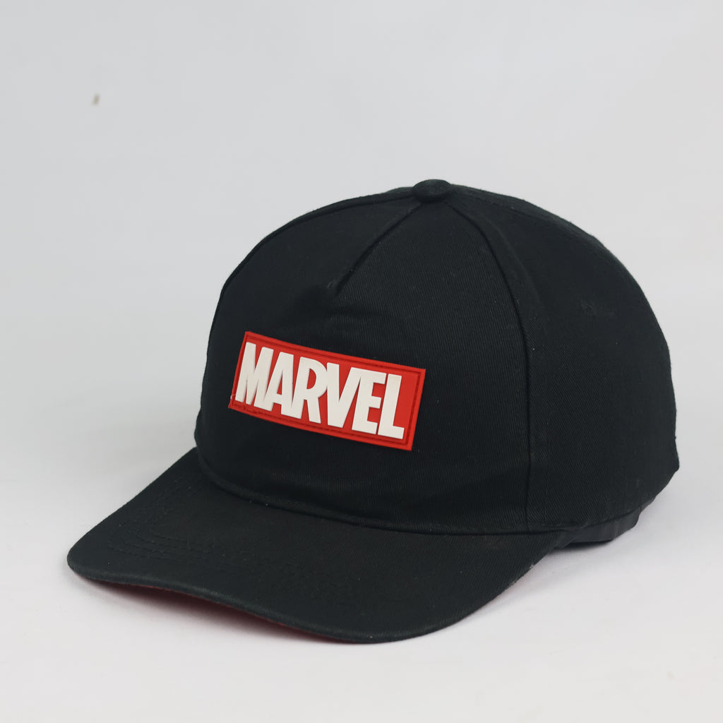 Vintage Marvel Box Logo Snapback Hat | Thrifted Black & Red Superhero Cap