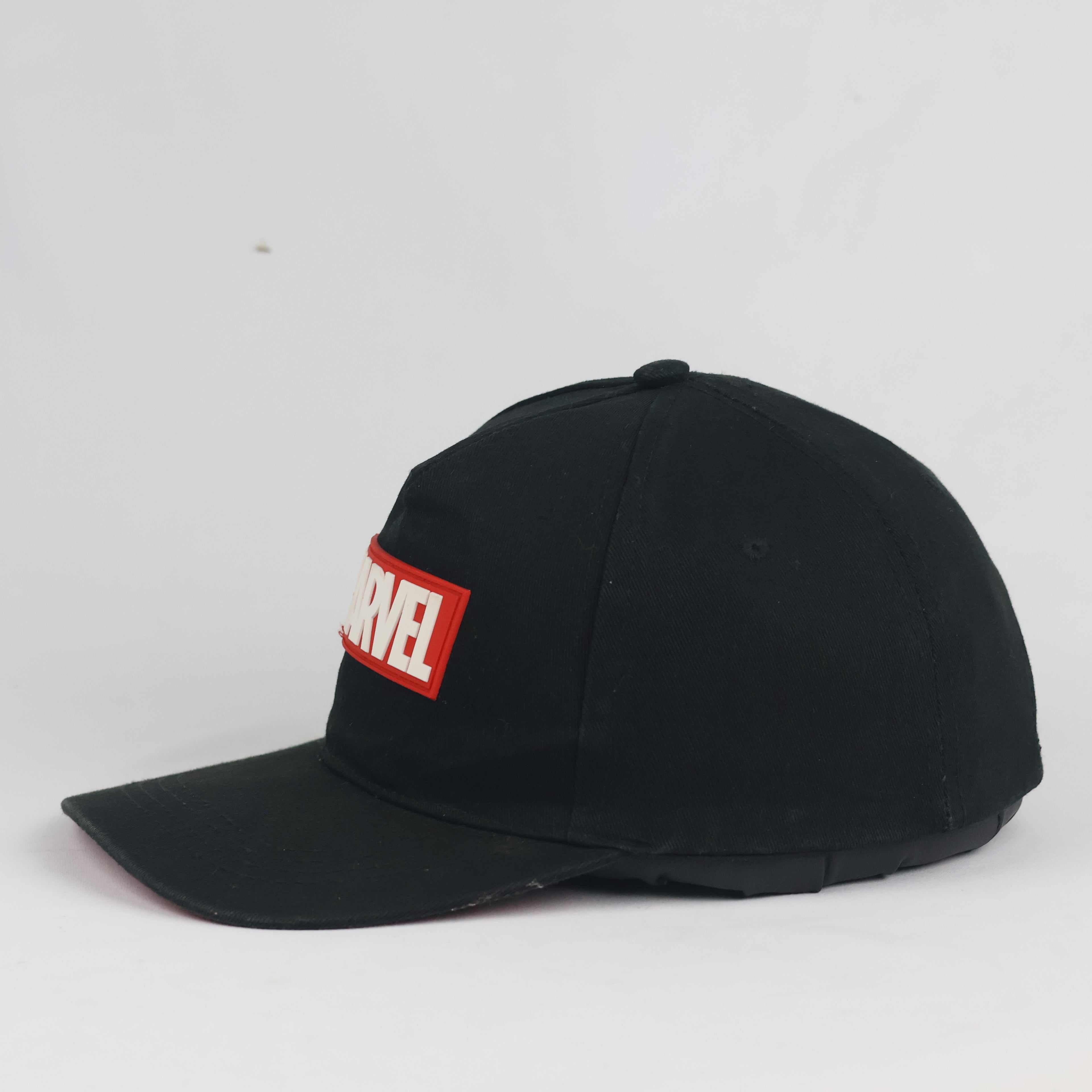 Vintage Marvel Box Logo Snapback Hat | Thrifted Black & Red Superhero Cap