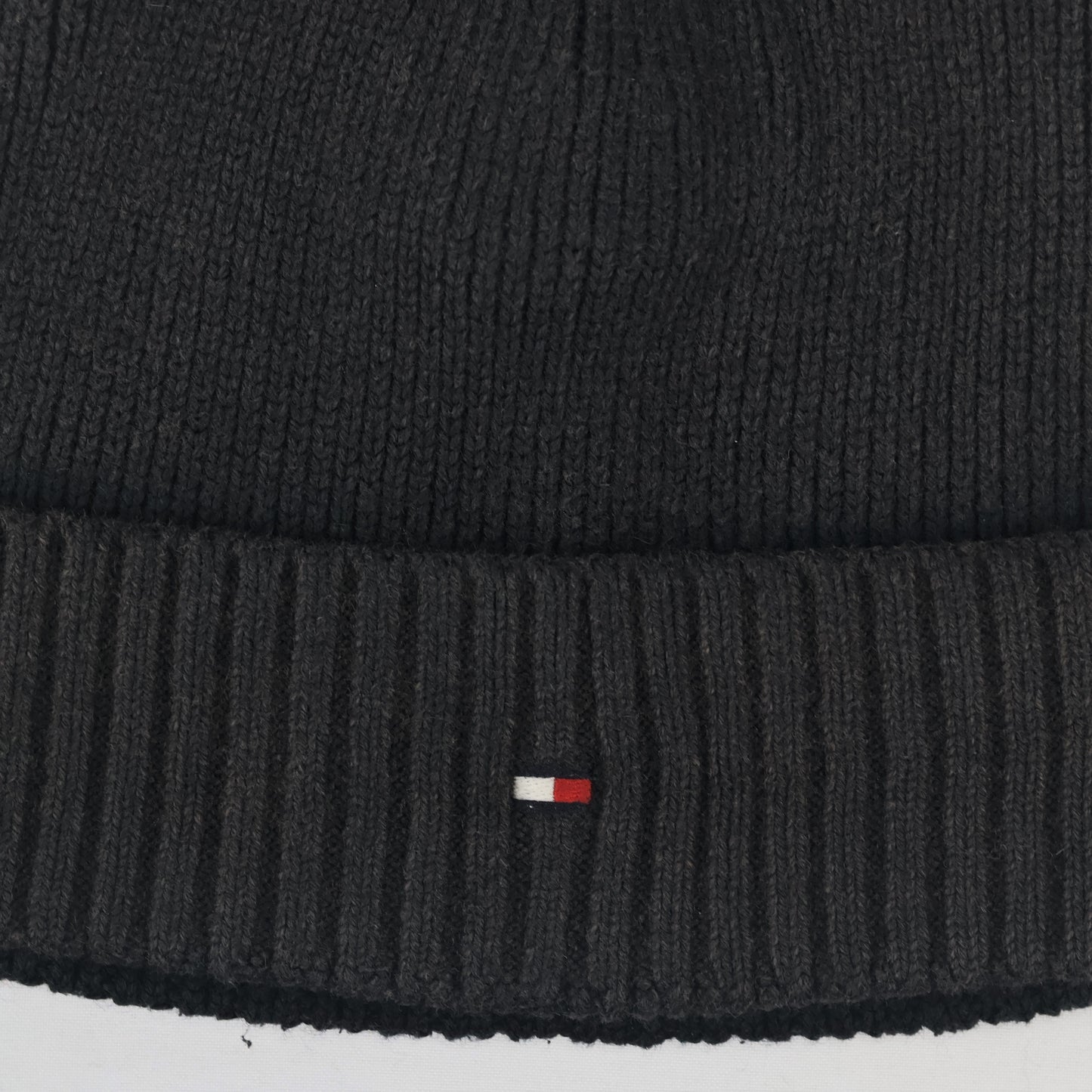 Tommy Hilfiger Essential Ribbed Thrifted Beanie - One Size Adult Warm Cap