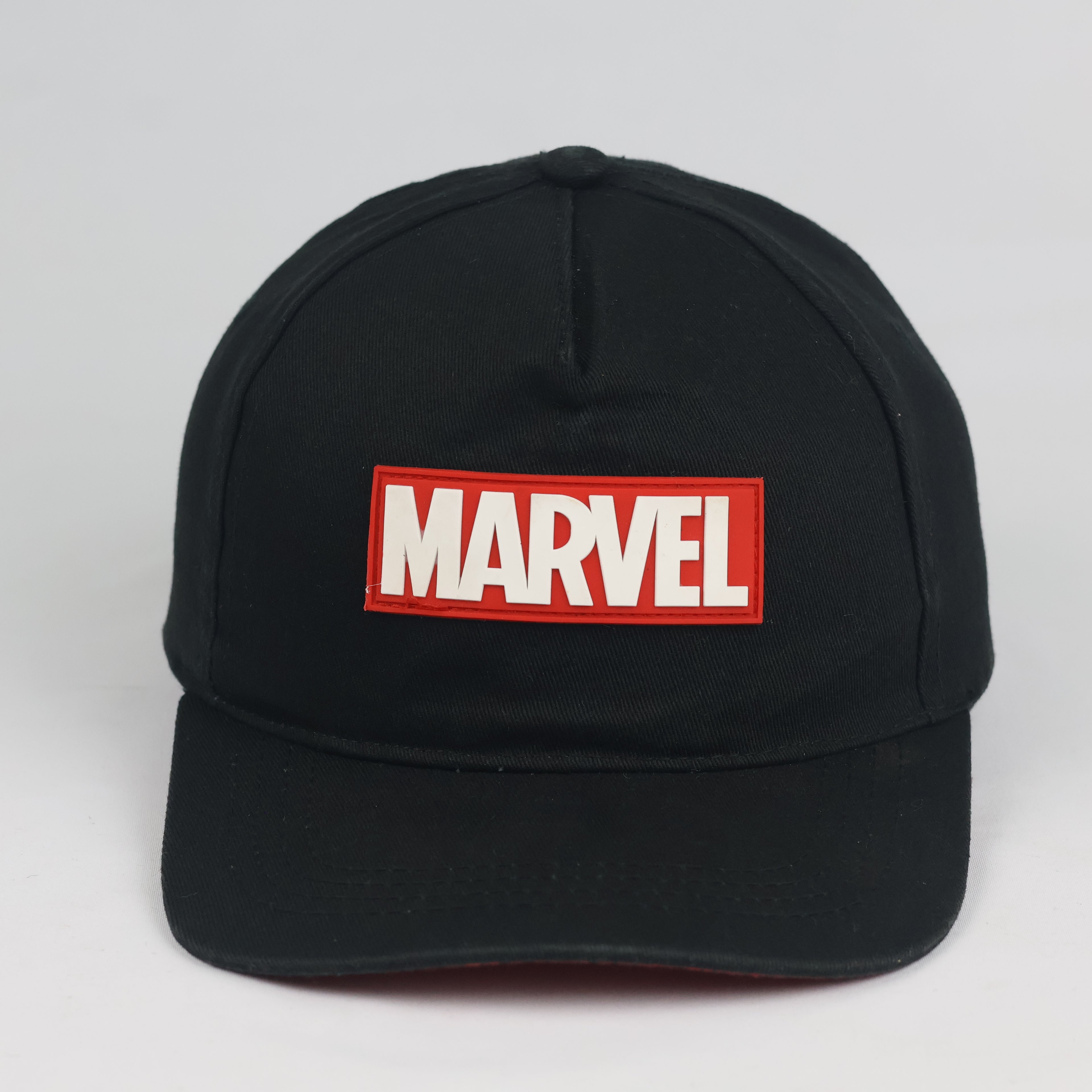 Vintage Marvel Box Logo Snapback Hat | Thrifted Black & Red Superhero Cap