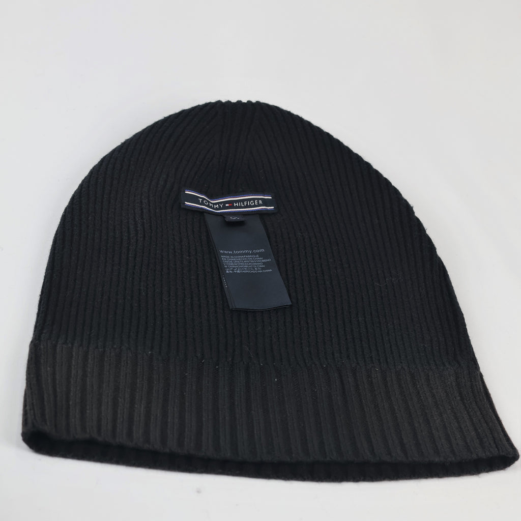 Tommy Hilfiger Essential Ribbed Thrifted Beanie - One Size Adult Warm Cap