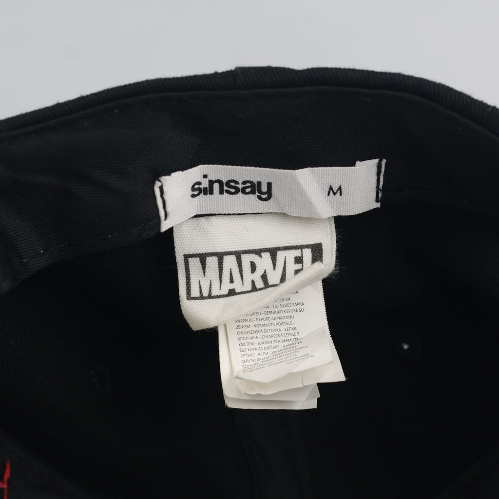 Vintage Marvel Box Logo Snapback Hat | Thrifted Black & Red Superhero Cap