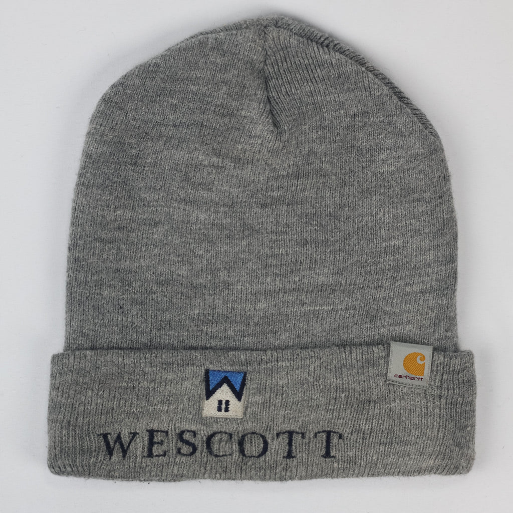Carhartt Adult Unisex Heather Grey Knit Thrifted Beanie - Wescott Corporate Edition