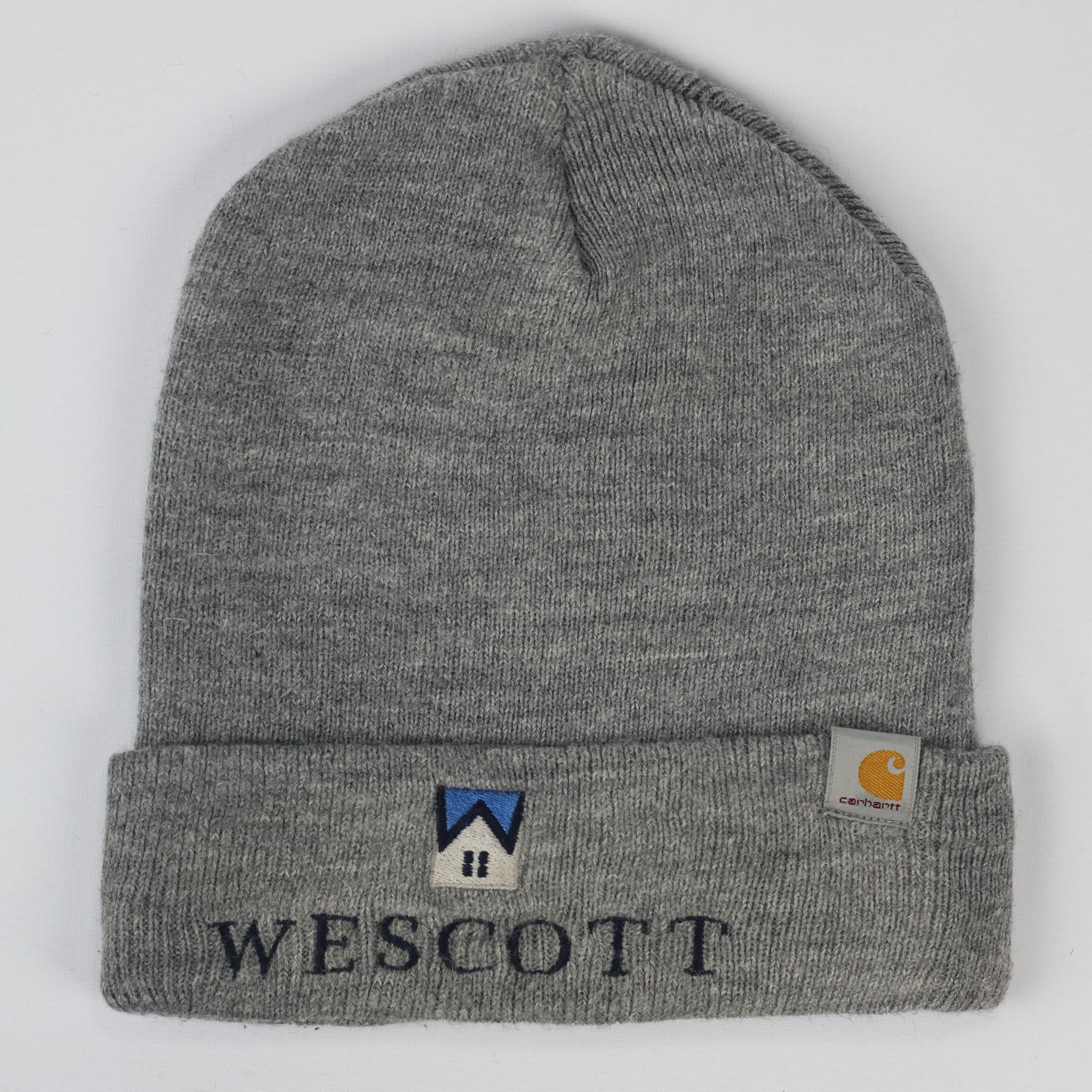 Carhartt Adult Unisex Heather Grey Knit Thrifted Beanie - Wescott Corporate Edition