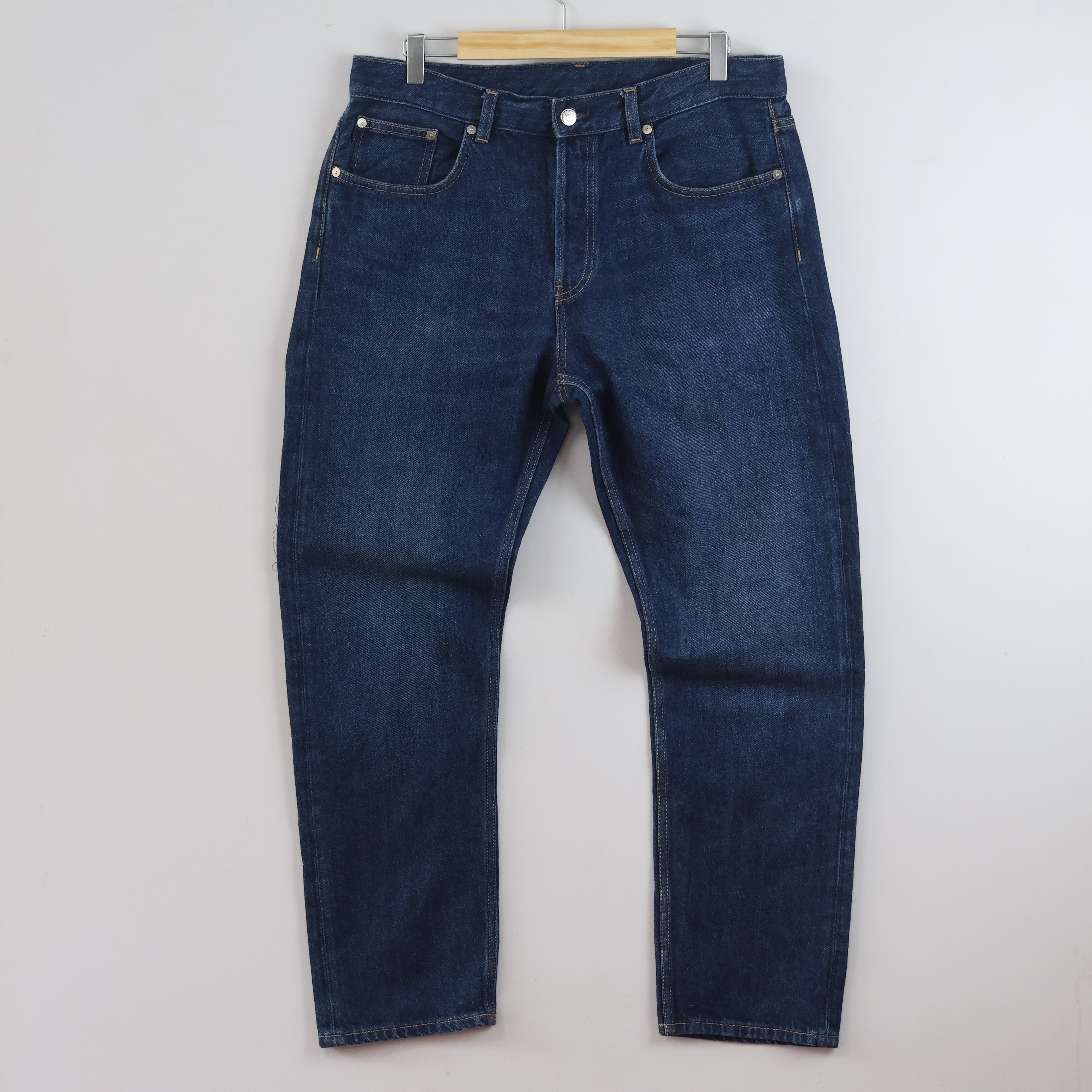 Thrifted Arket Park Men's Deep Indigo Blue Jeans 34 Waist/ J1048