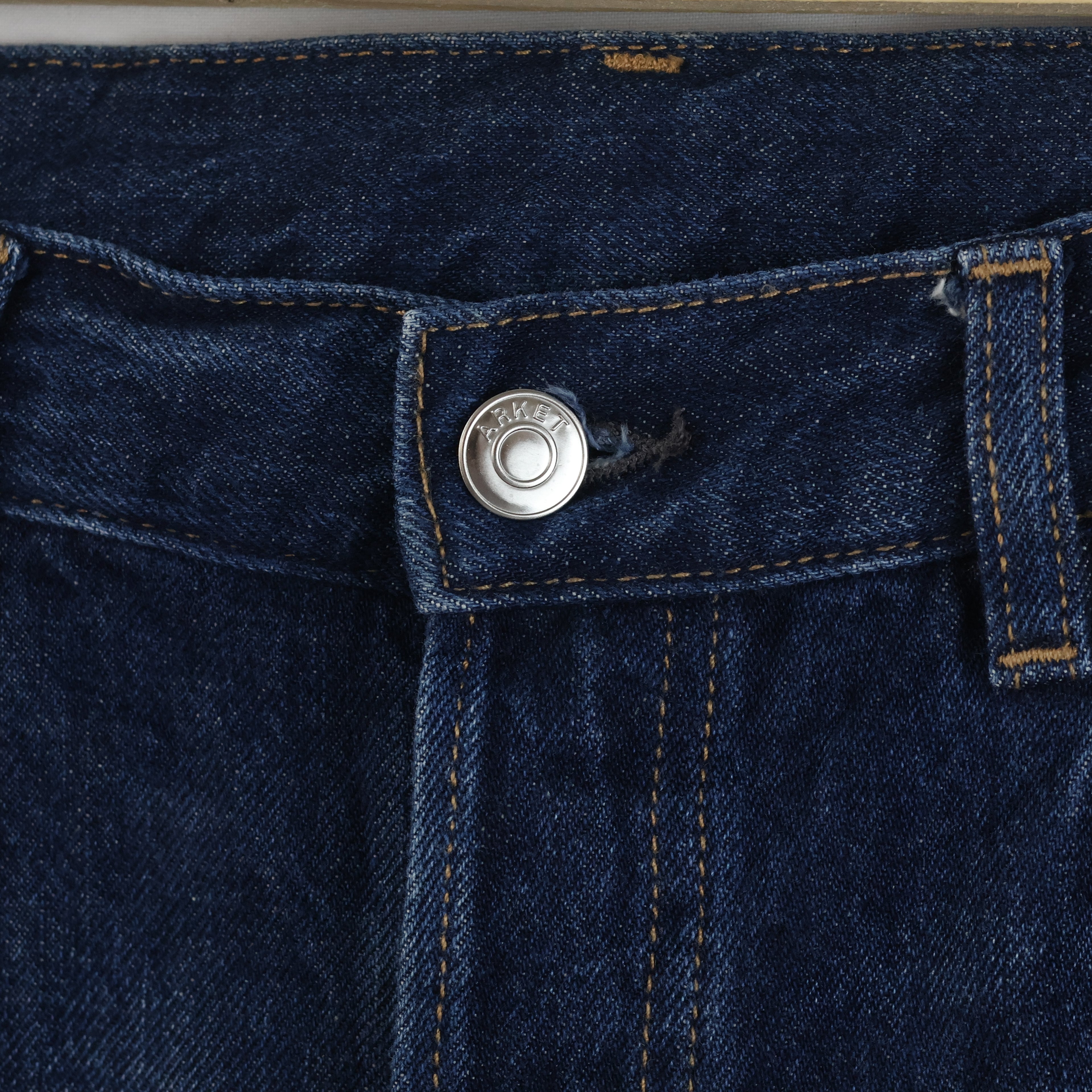 Thrifted Arket Park Men's Deep Indigo Blue Jeans 34 Waist/ J1048