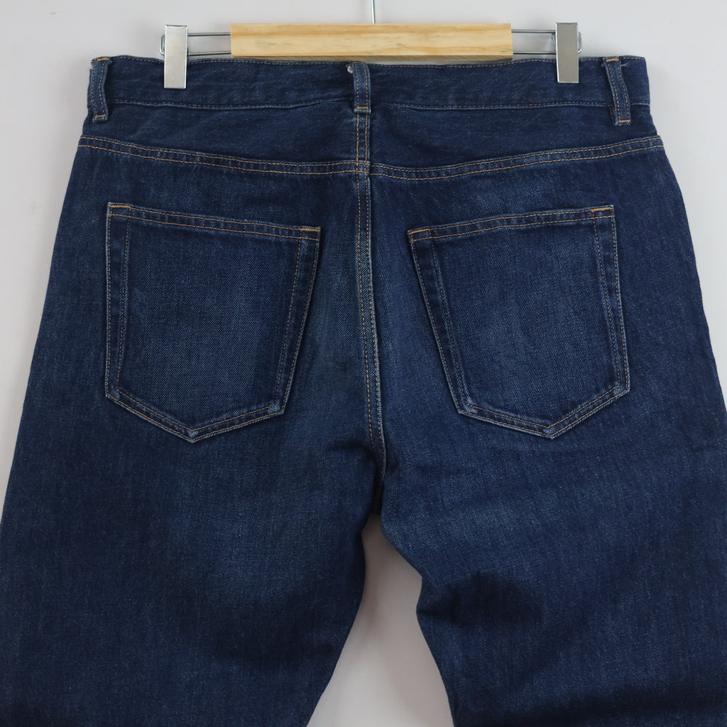 Thrifted Arket Park Men's Deep Indigo Blue Jeans 34 Waist/ J1048