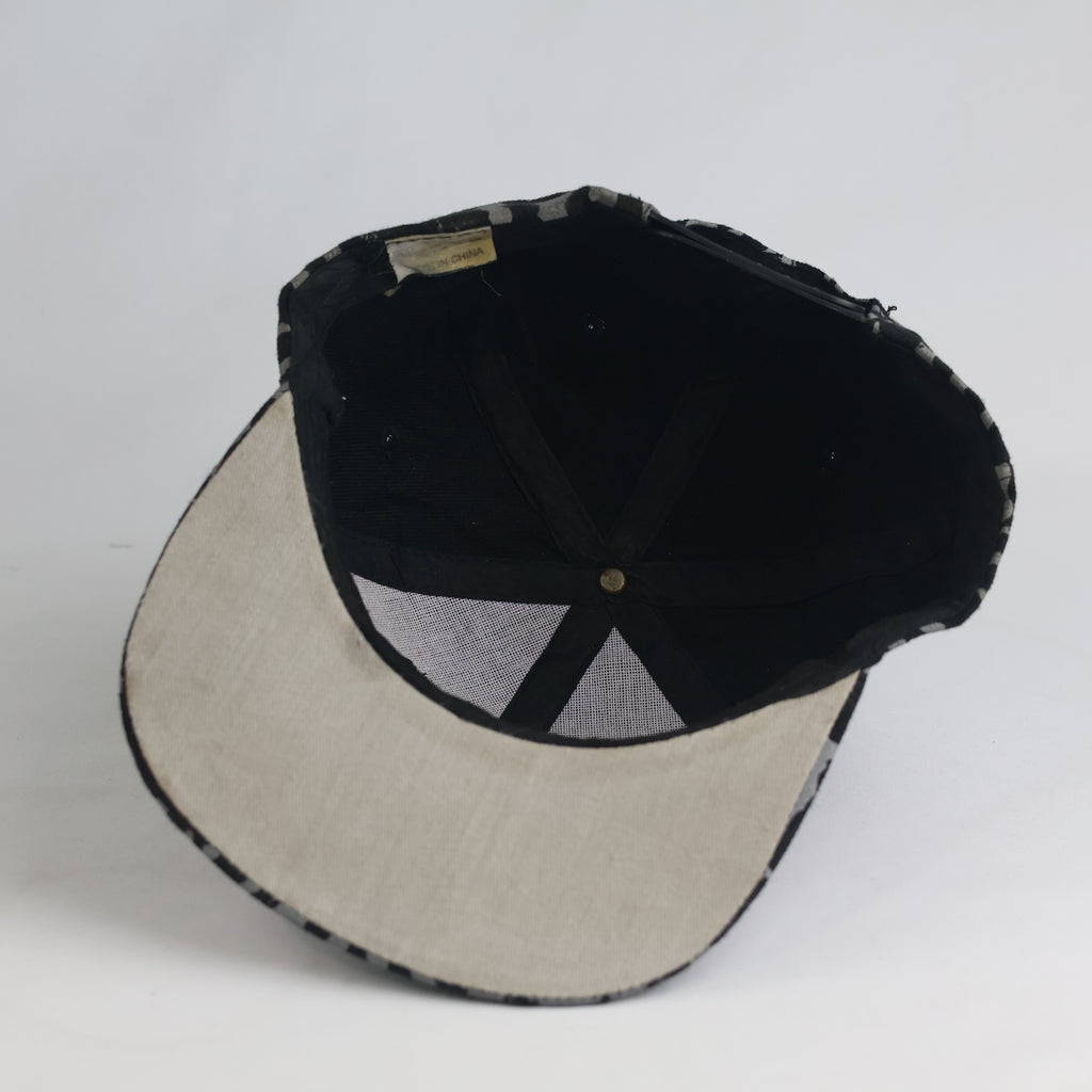 Thrifted Monster Energy Black & Grey Monogram Flat Brim Cap (Size 57–59 cm) | 10829