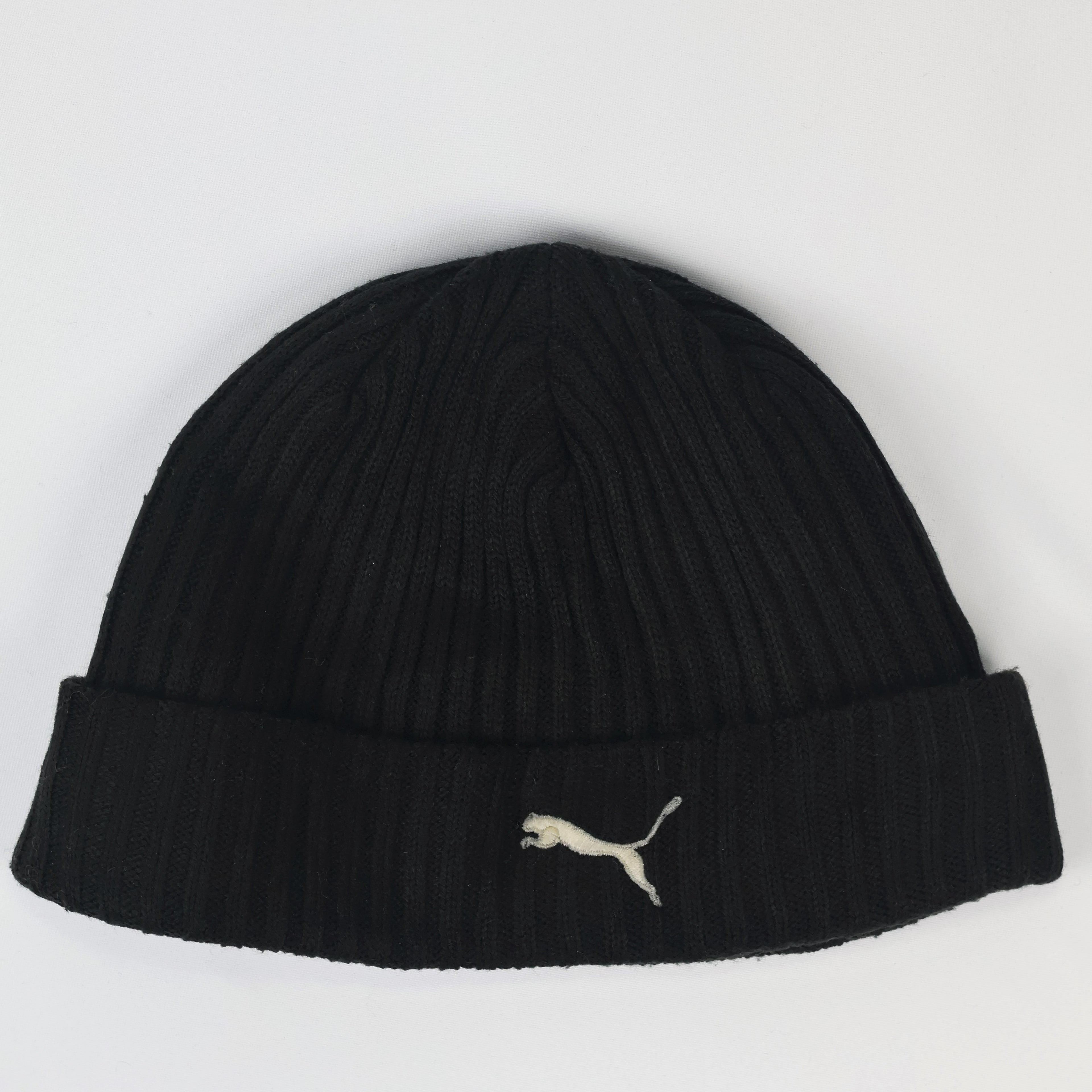 Puma Adult Unisex Black Knit Thrifted Beanie - Classic Winter Sport Cap