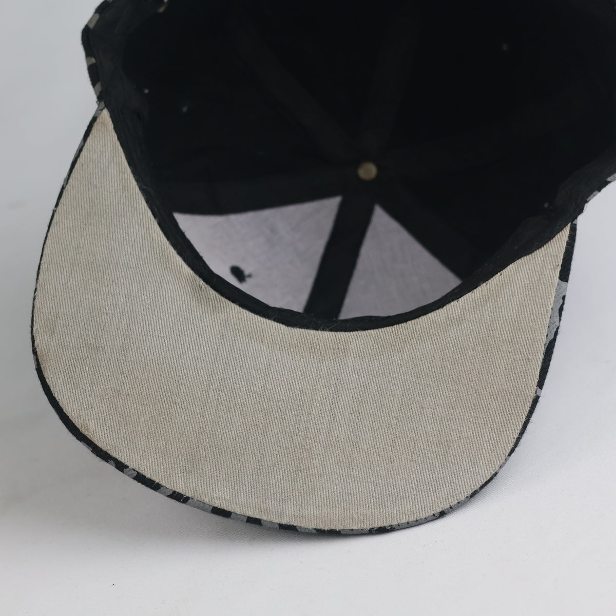 Thrifted Monster Energy Black & Grey Monogram Flat Brim Cap (Size 57–59 cm) | 10829