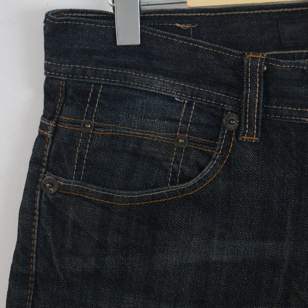 Thrifted Vintage Get Used Denim Jeans - Dark Wash Slim Fit - Size 32/ J1046