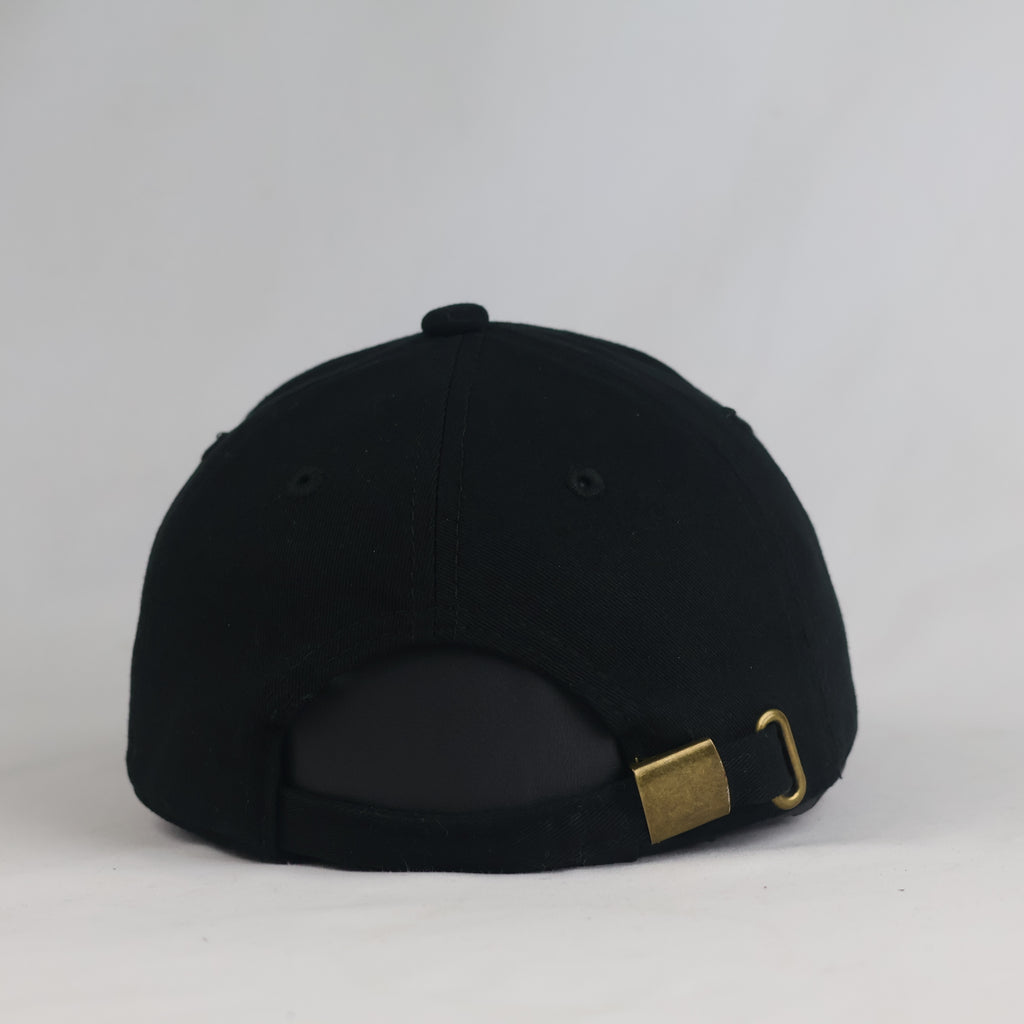 Thrifted Seek Discomfort Black Cotton Blend Strapback Cap (Size 55–56 cm) | 10858