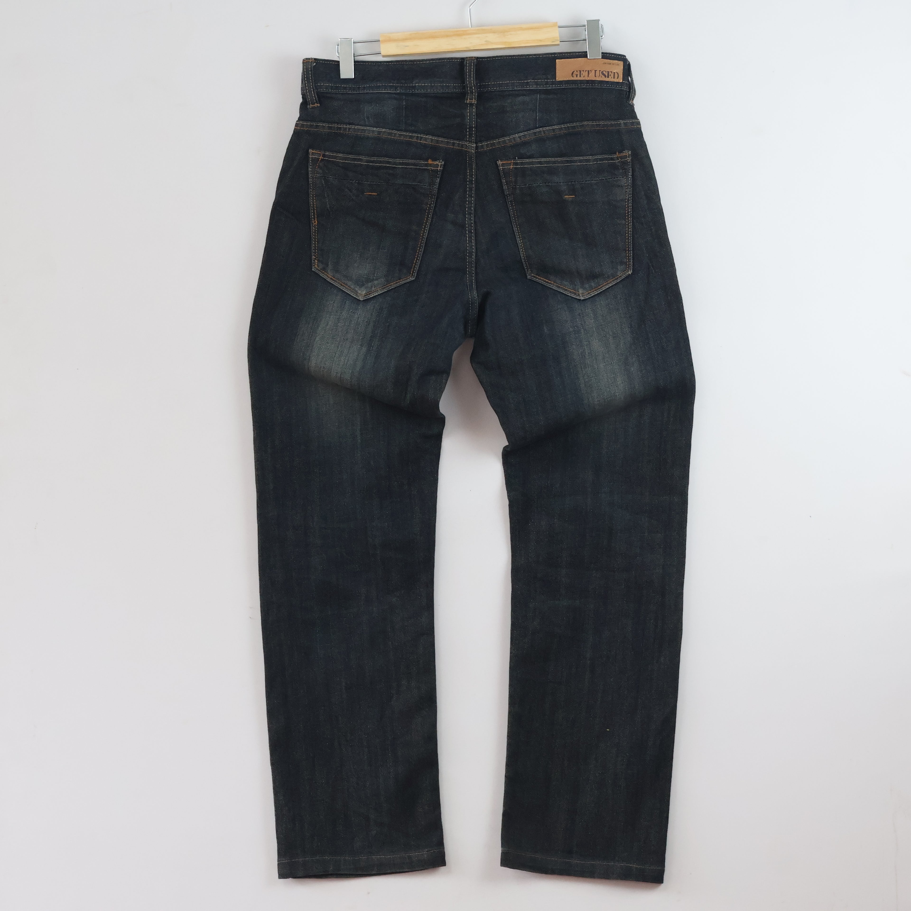 Thrifted Vintage Get Used Denim Jeans - Dark Wash Slim Fit - Size 32/ J1046