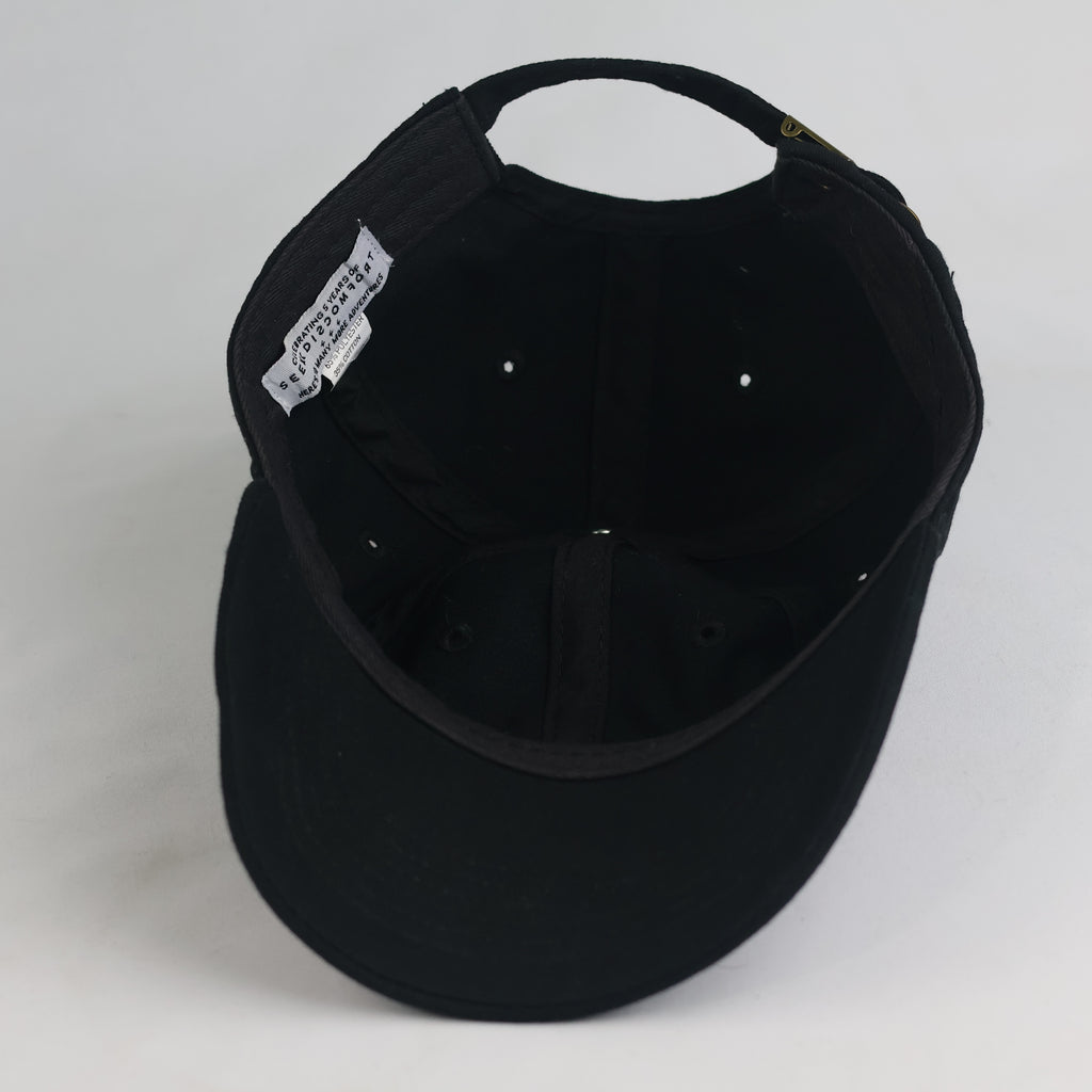 Thrifted Seek Discomfort Black Cotton Blend Strapback Cap (Size 55–56 cm) | 10858