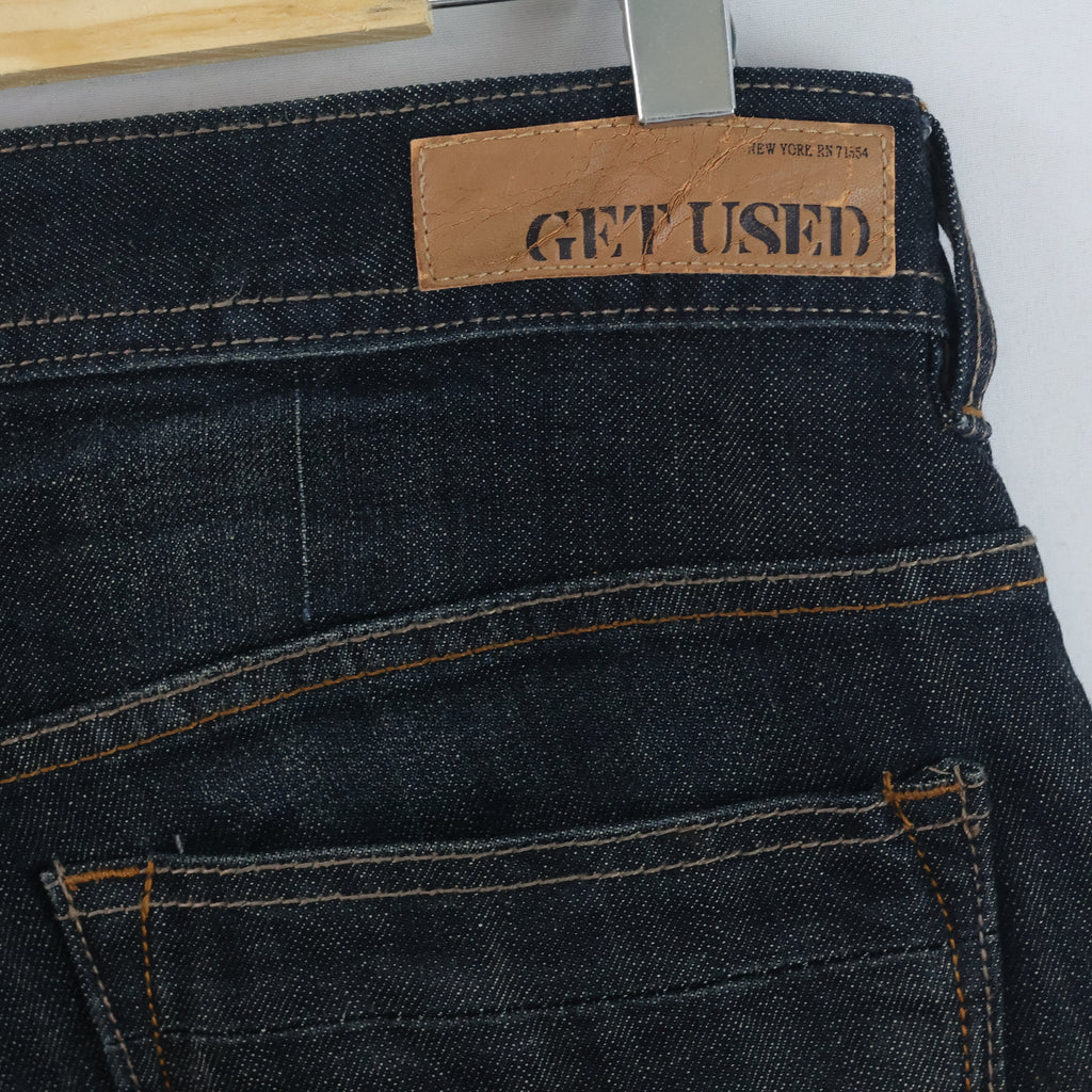 Thrifted Vintage Get Used Denim Jeans - Dark Wash Slim Fit - Size 32/ J1046