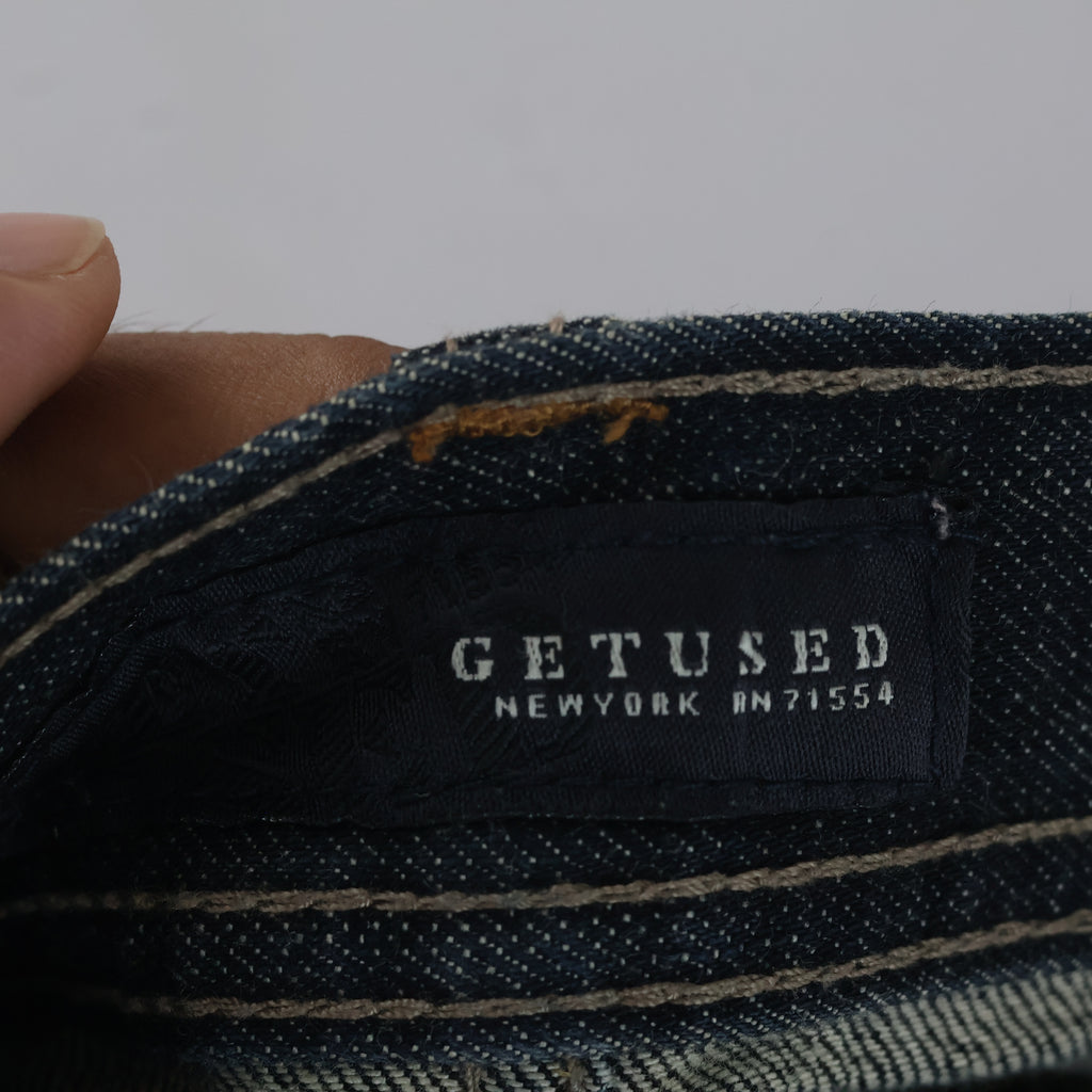 Thrifted Vintage Get Used Denim Jeans - Dark Wash Slim Fit - Size 32/ J1046