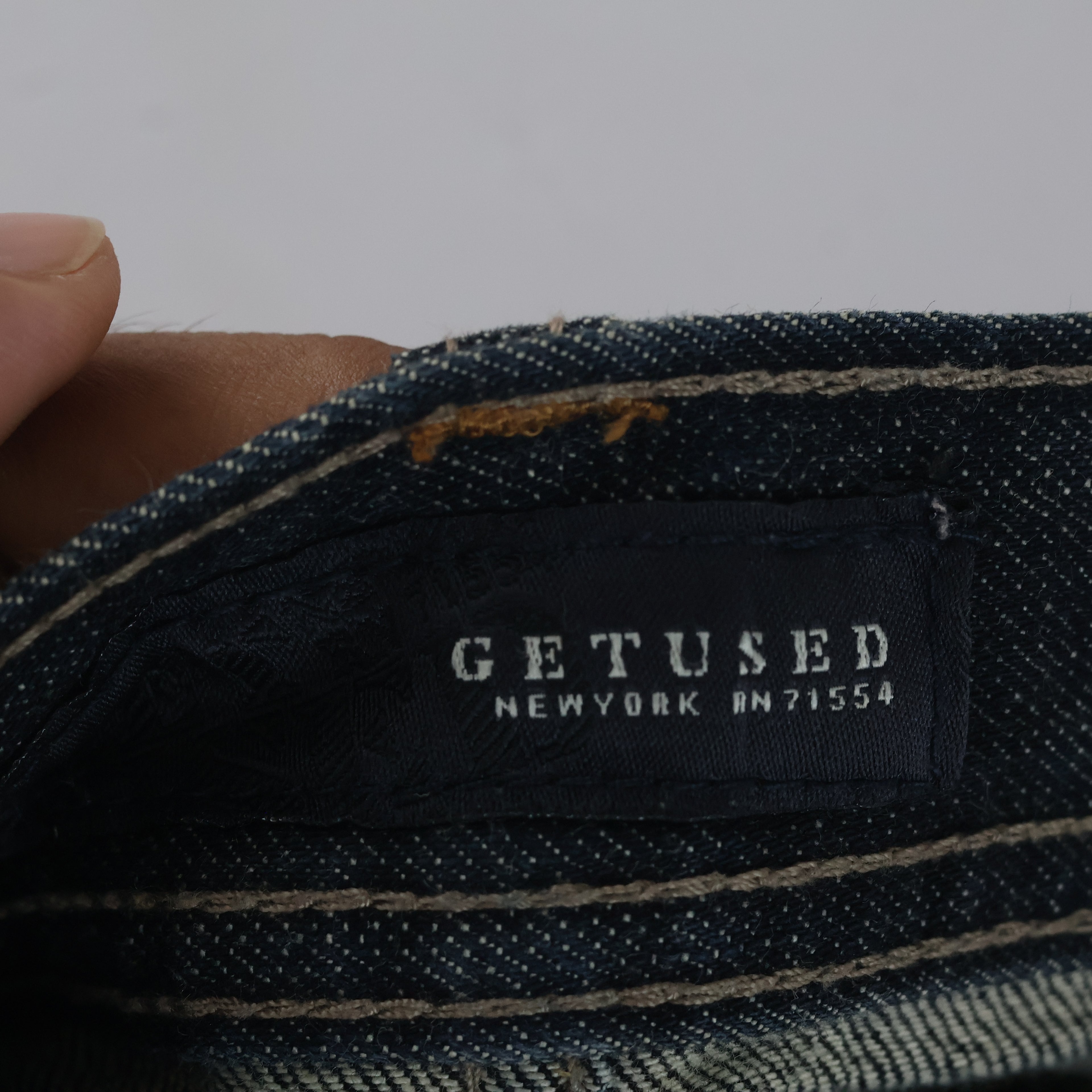 Thrifted Vintage Get Used Denim Jeans - Dark Wash Slim Fit - Size 32/ J1046